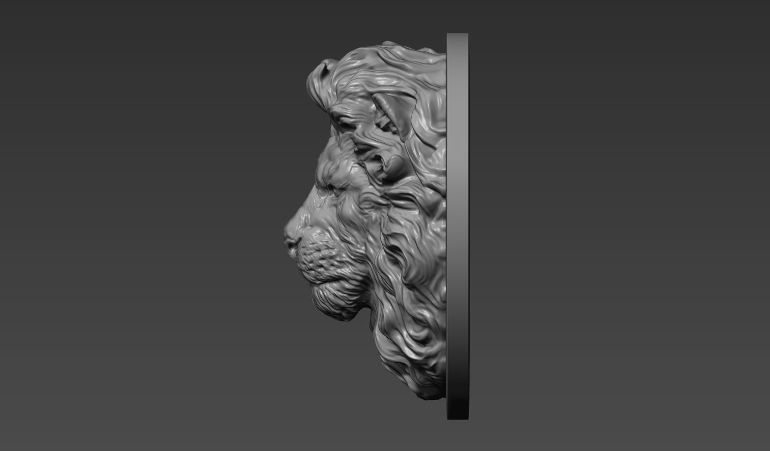 Lion head  for pendant 3D print model_6