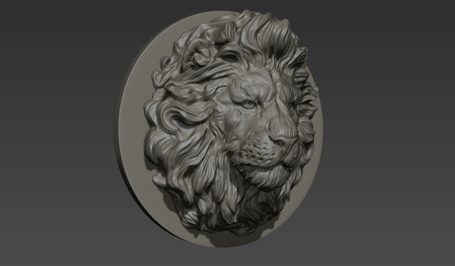 Lion head  for pendant 3D print model_18