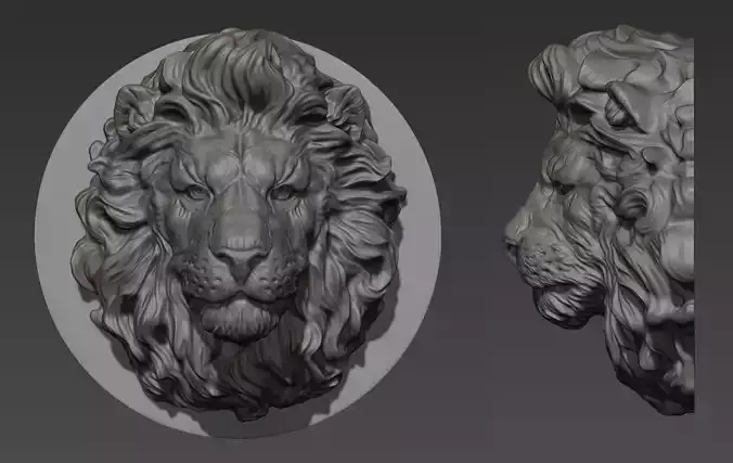 Lion head  for pendant 3D print model