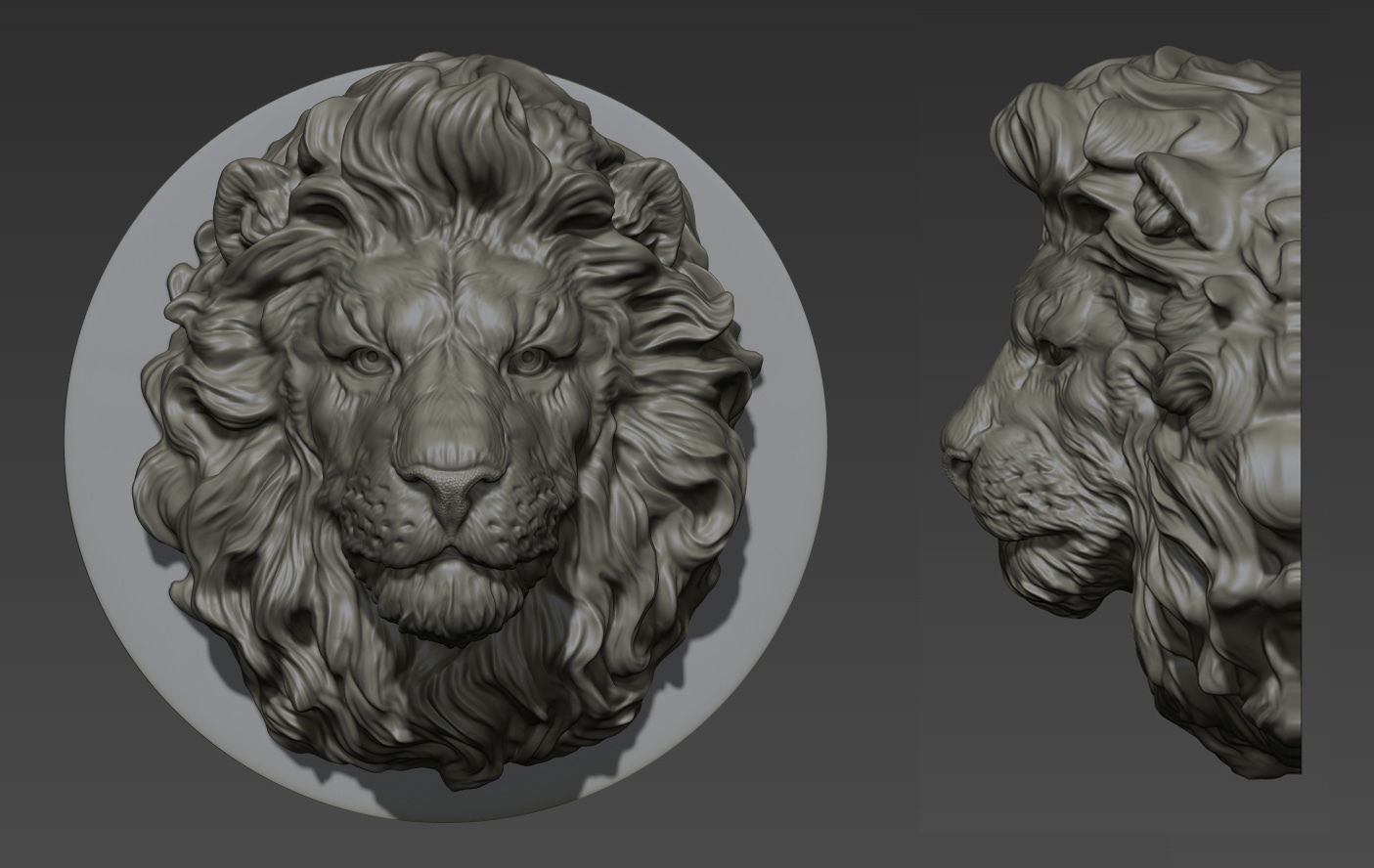 Lion head  for pendant 3D print model_0