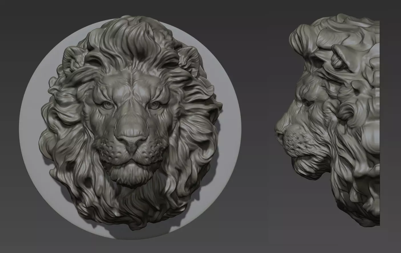 Lion head  for pendant 3D print model_0