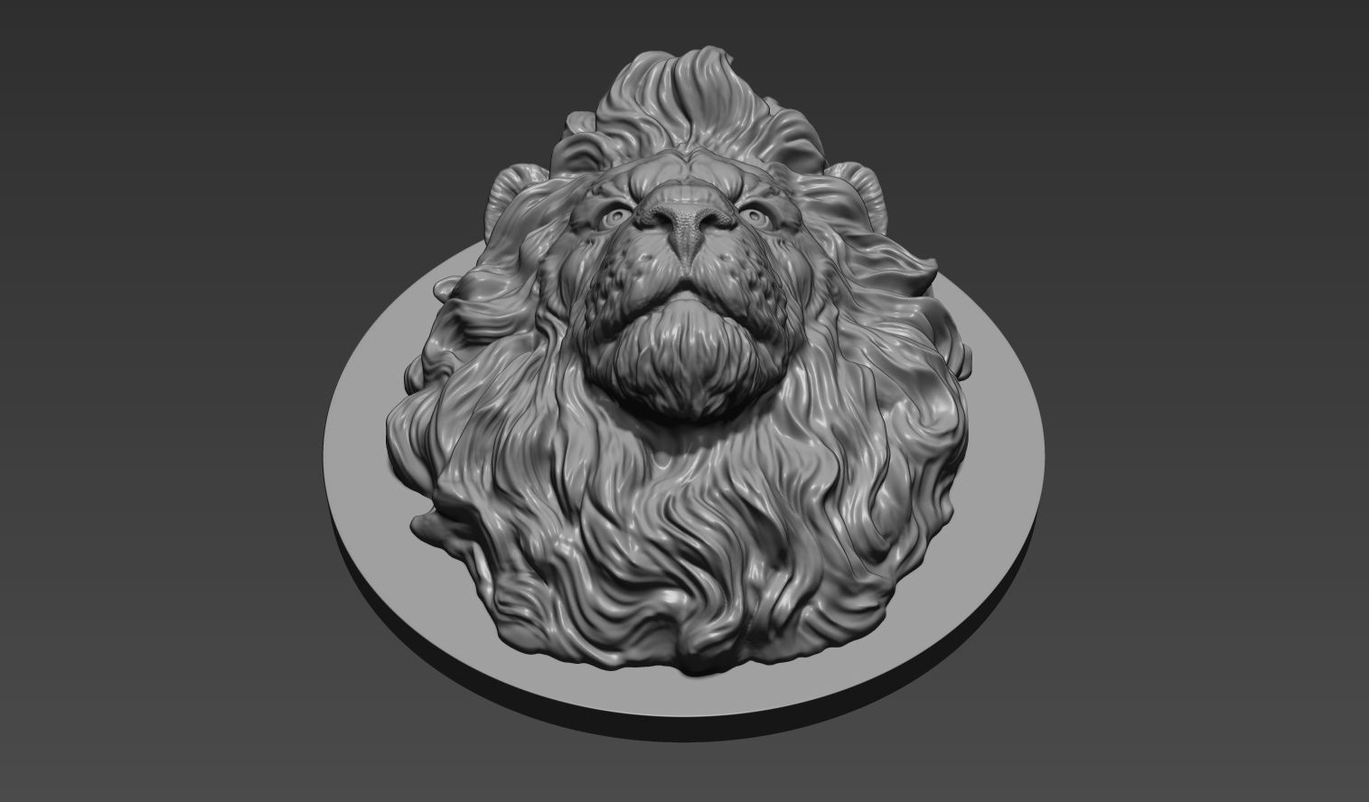Lion head  for pendant 3D print model_3