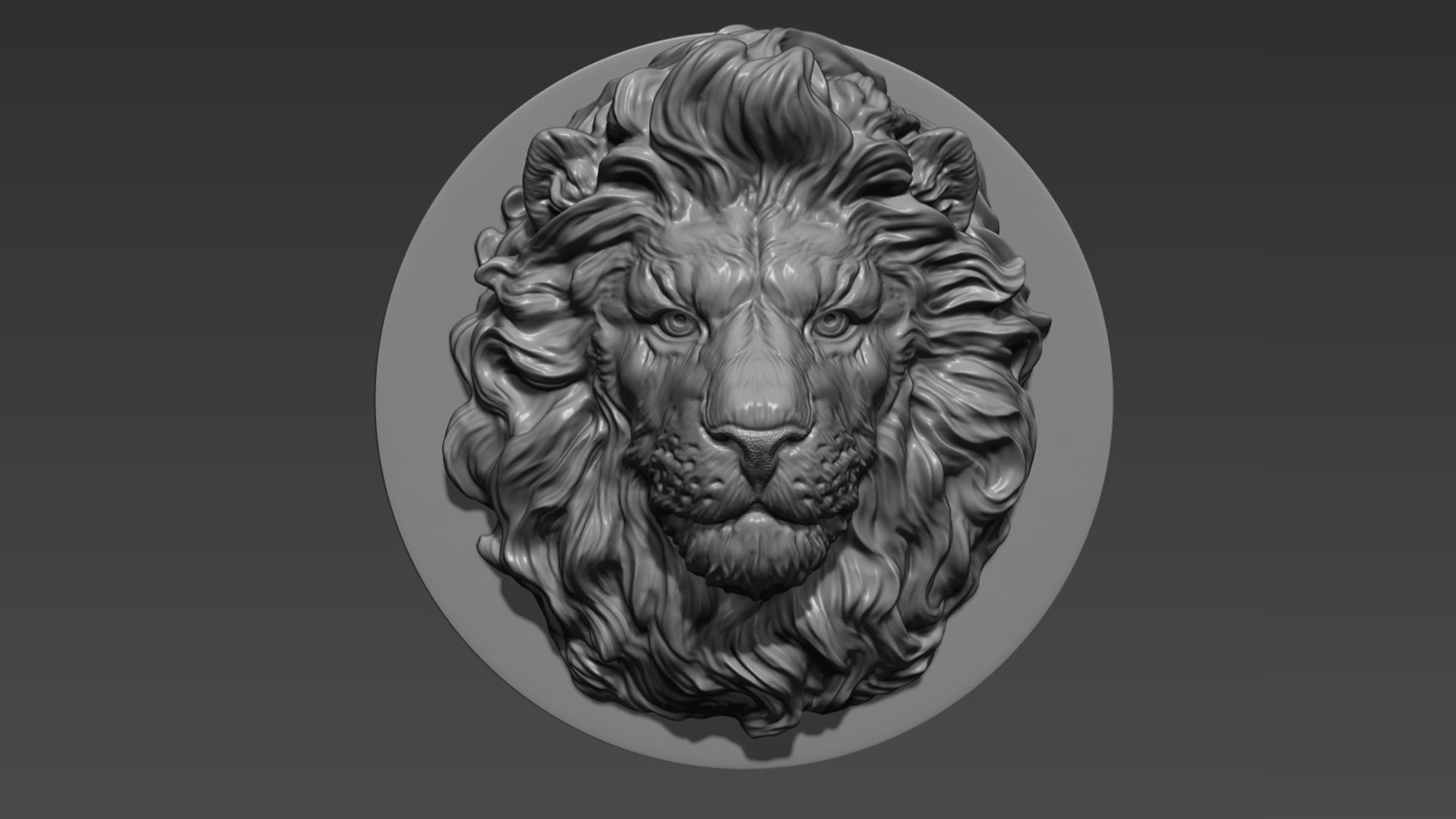 Lion head  for pendant 3D print model_1