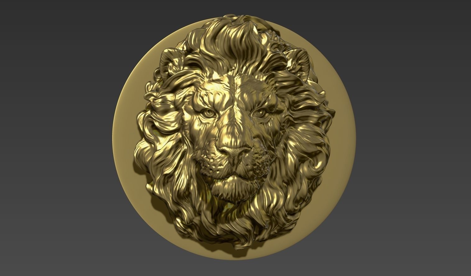 Lion head  for pendant 3D print model_12