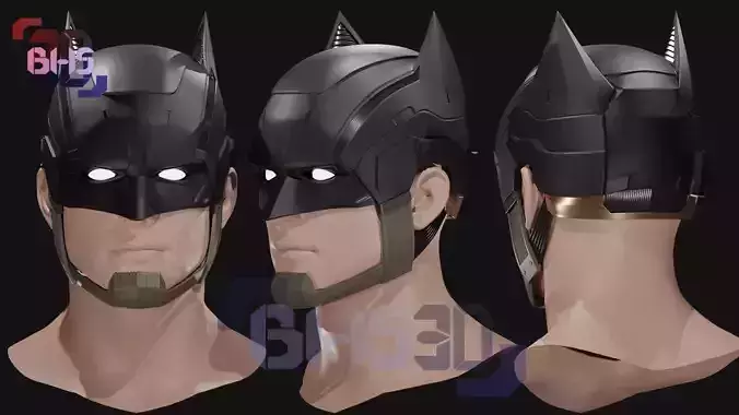 Dark Detective Helmet Batman Future State 3D print model