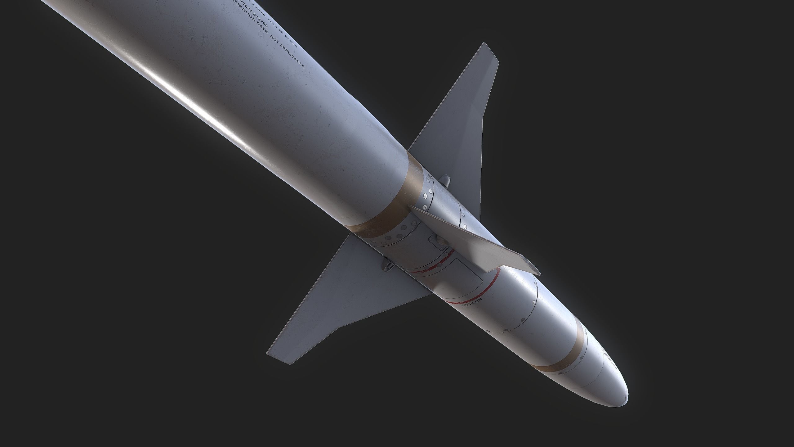 Missile AGM-88 HARM Low-poly 3D model_12
