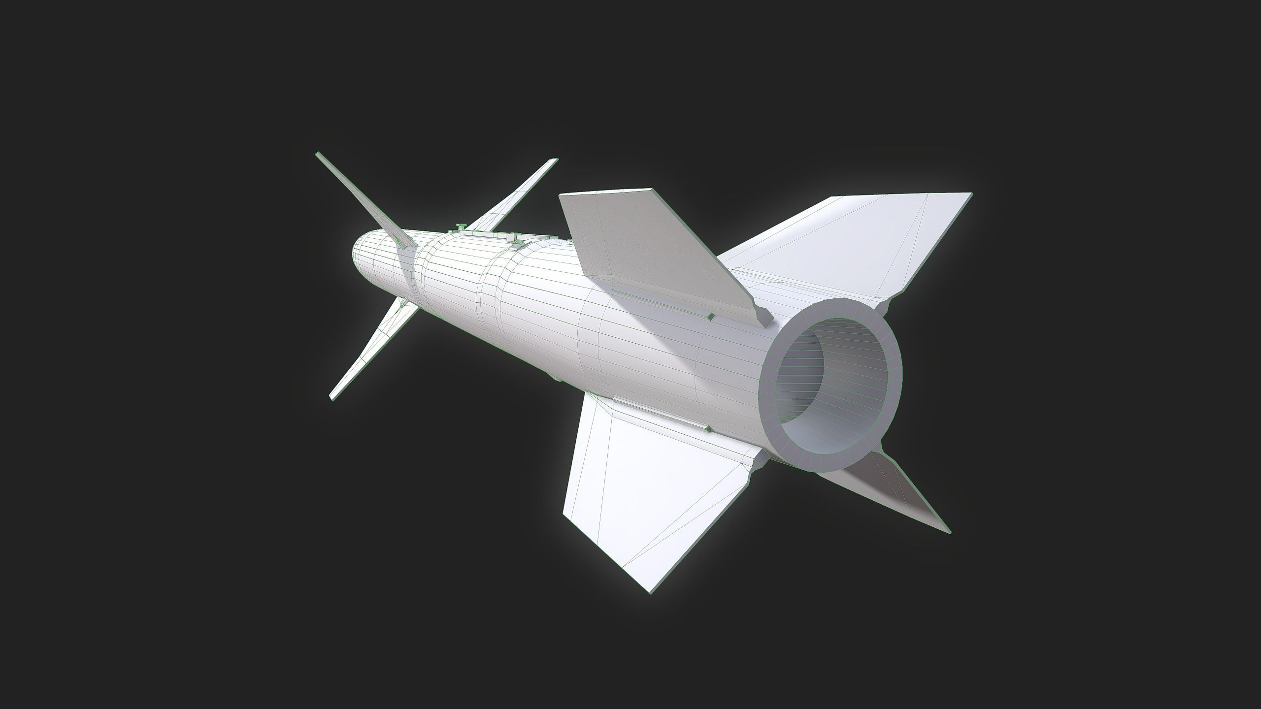 Missile AGM-88 HARM Low-poly 3D model_6