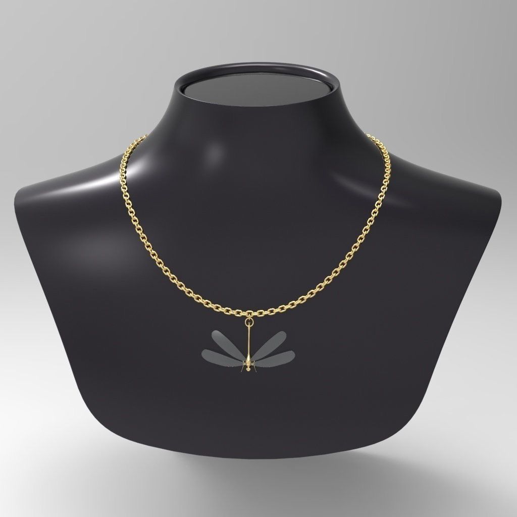 Dragonfly pendant 3D model_2