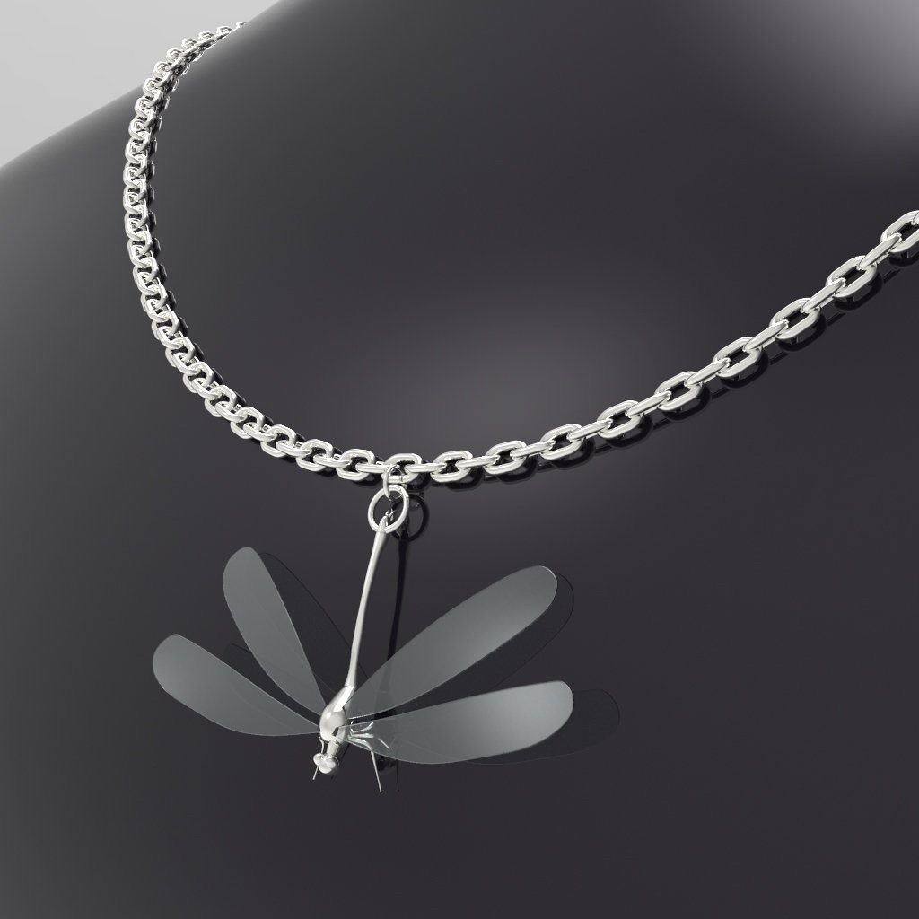 Dragonfly pendant 3D model_5