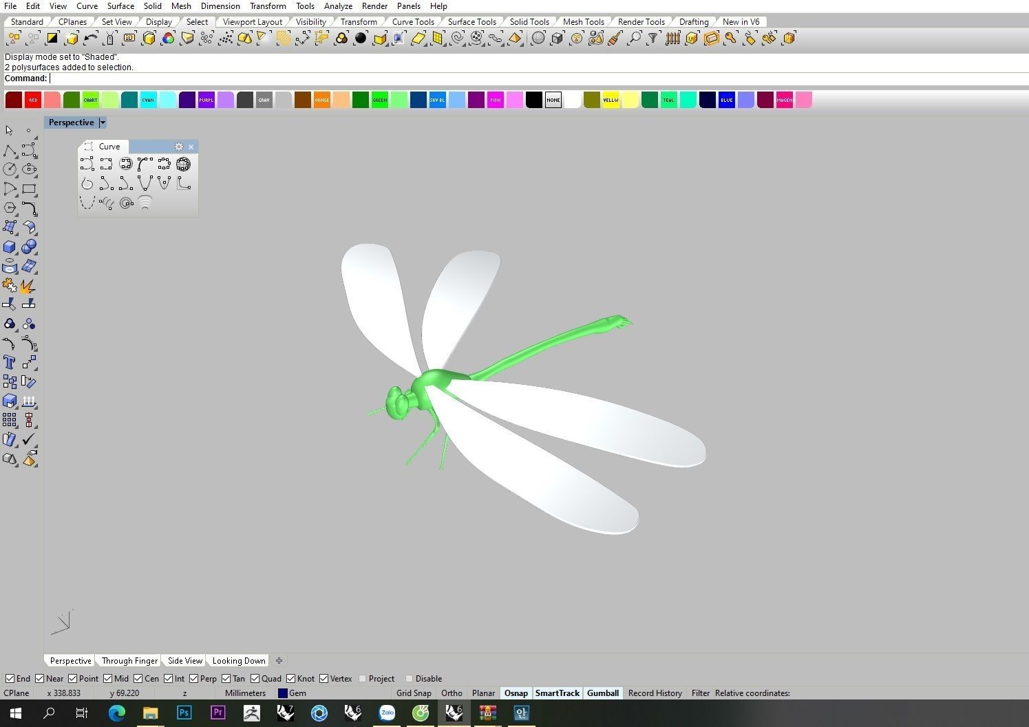 Dragonfly pendant 3D model_8
