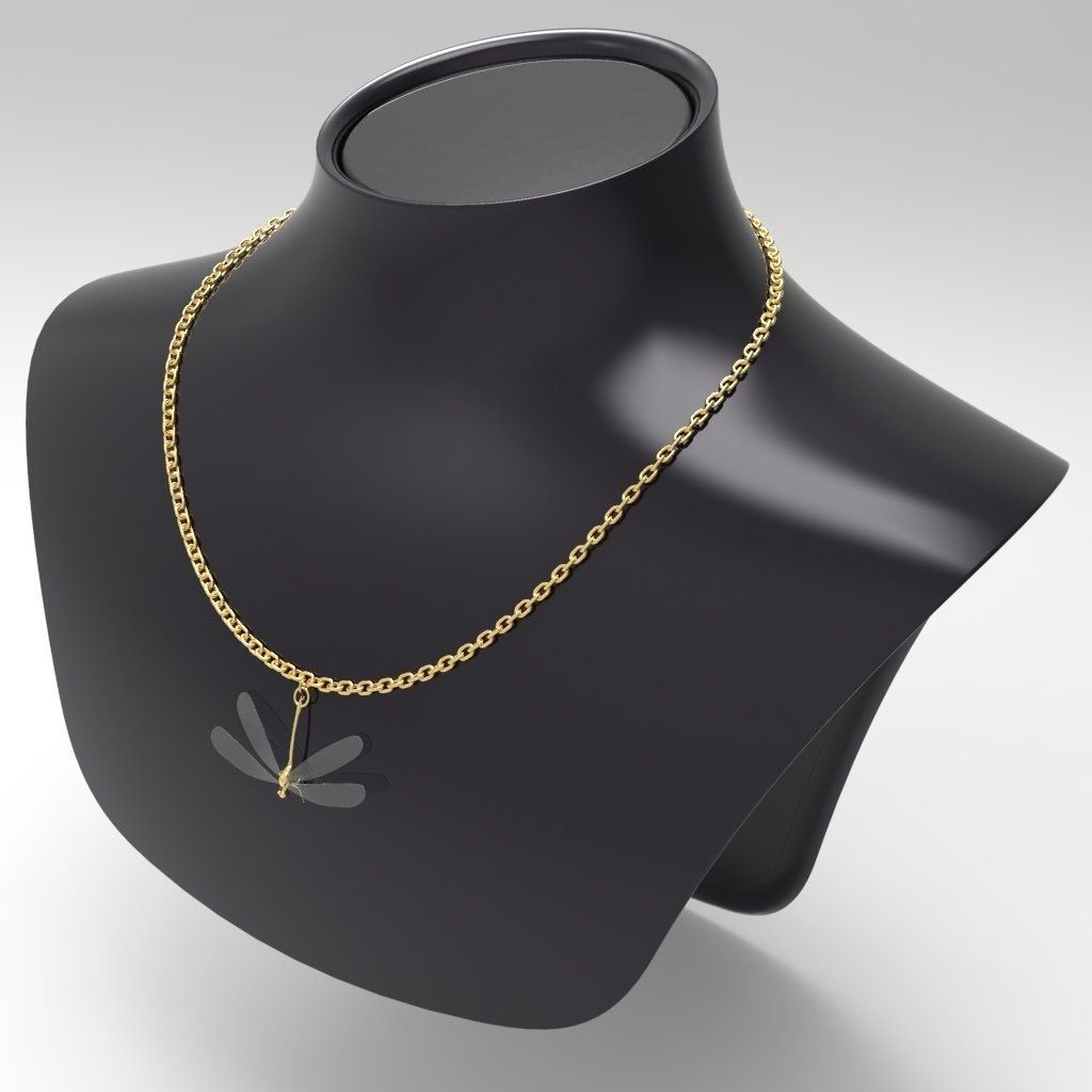Dragonfly pendant 3D model_3