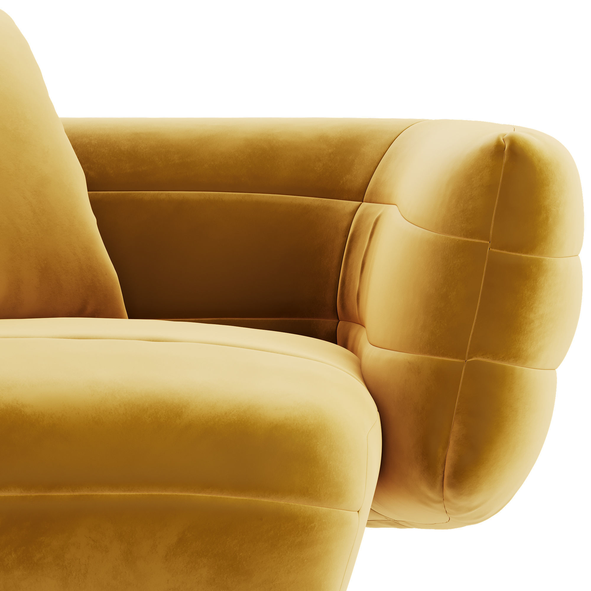 Tactile Baxter Sessel armchair Low-poly 3D model_5