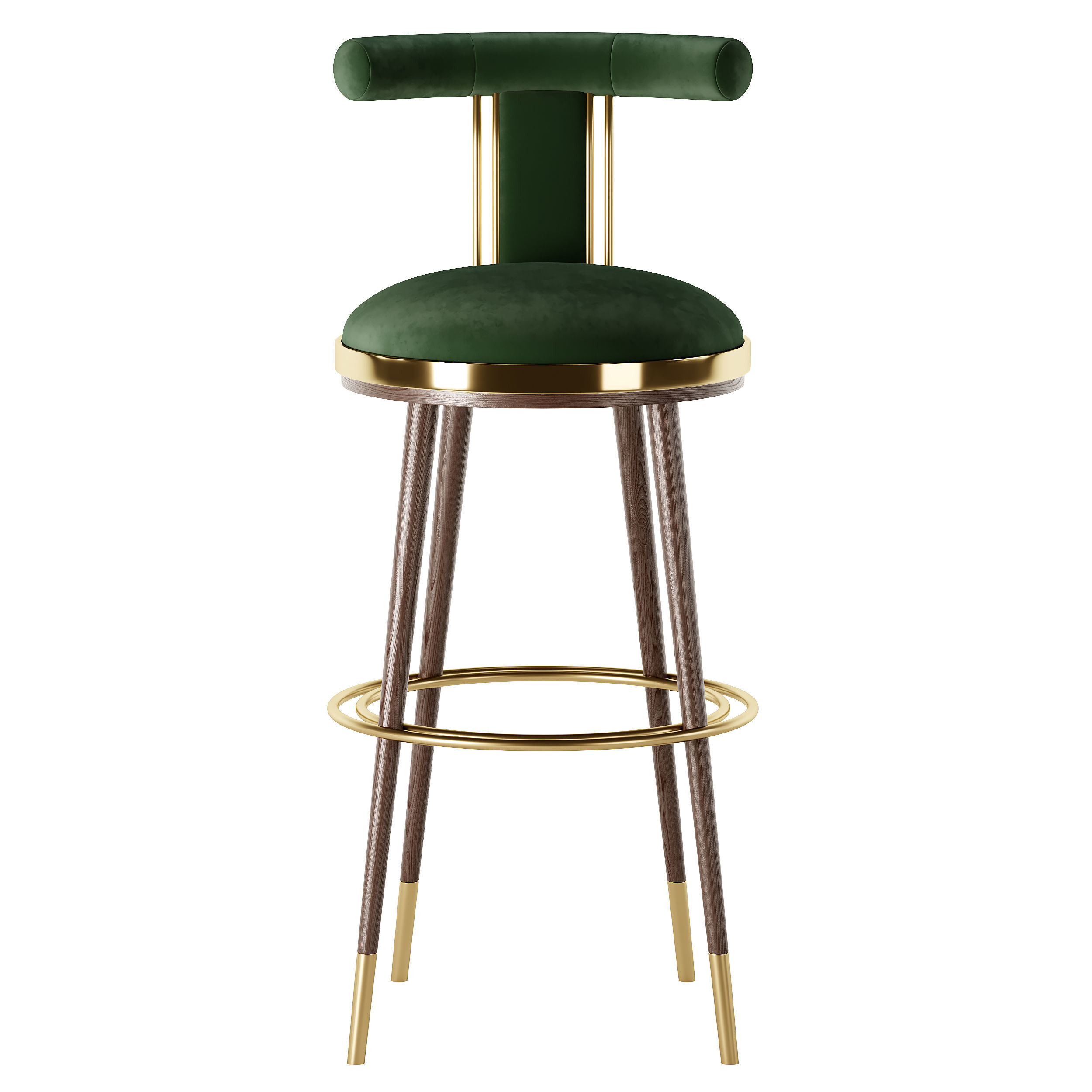 Moris Bar Chair Low-poly 3D model_2