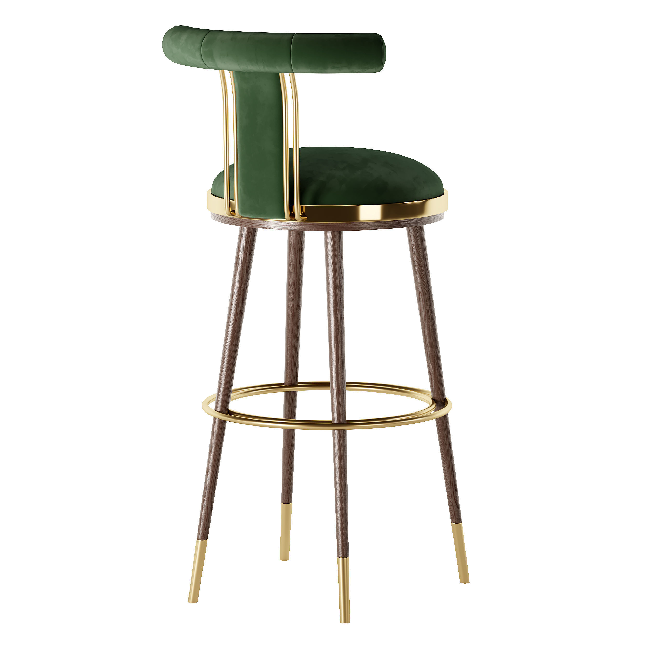 Moris Bar Chair Low-poly 3D model_1