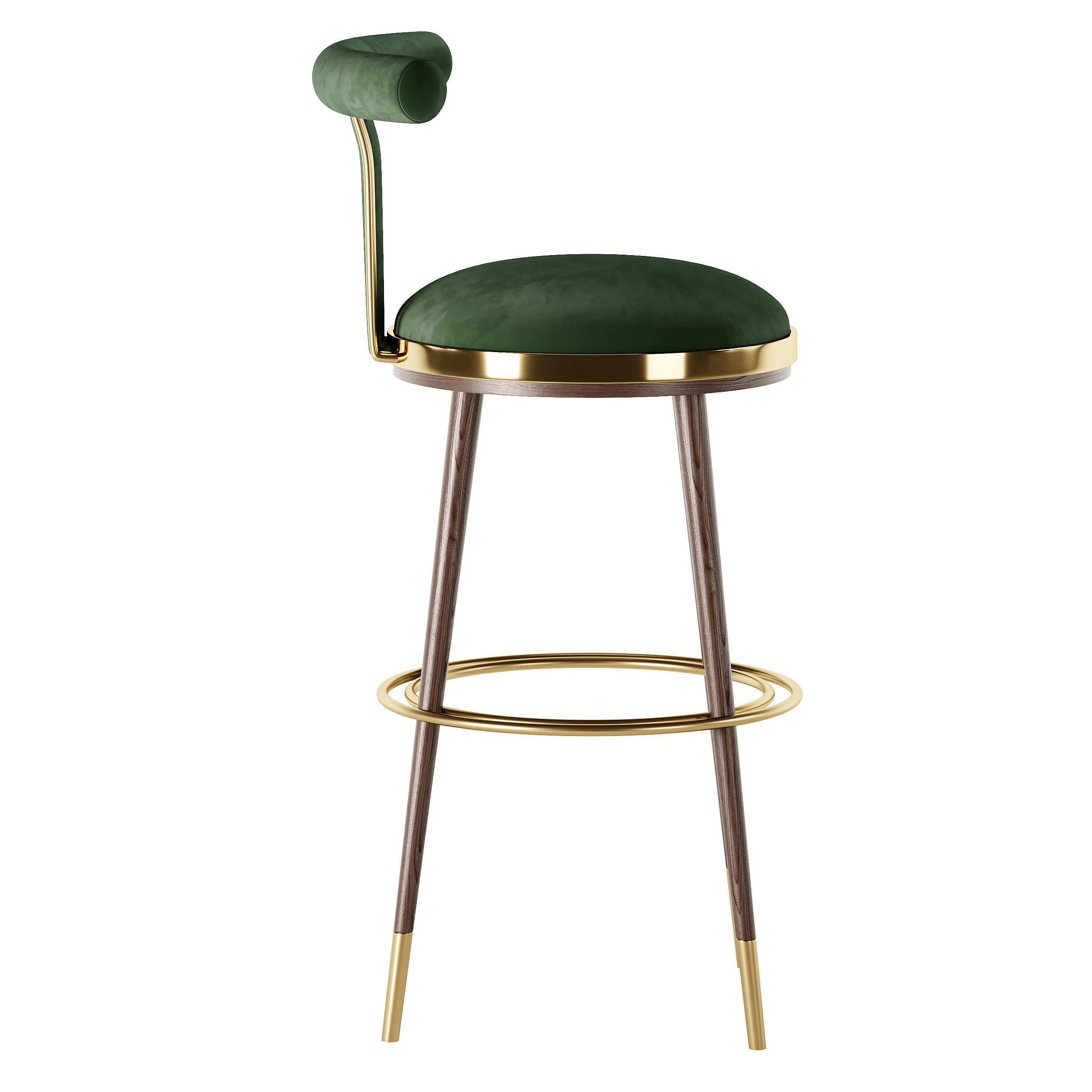 Moris Bar Chair Low-poly 3D model_3