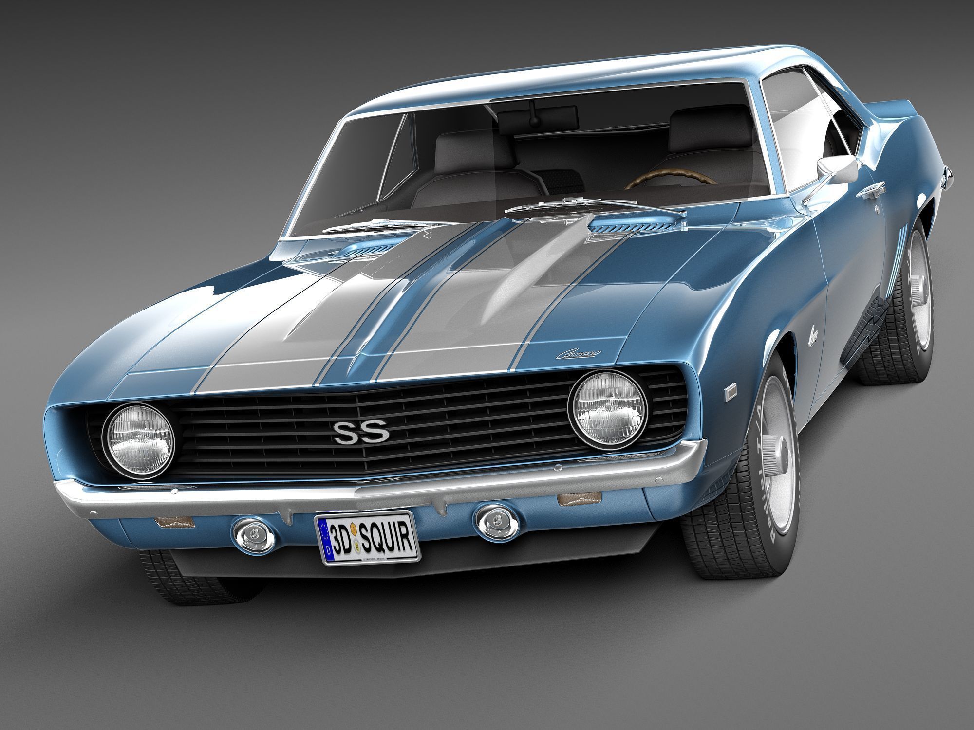 Chevrolet Camaro SS CG 1969 3D model_1