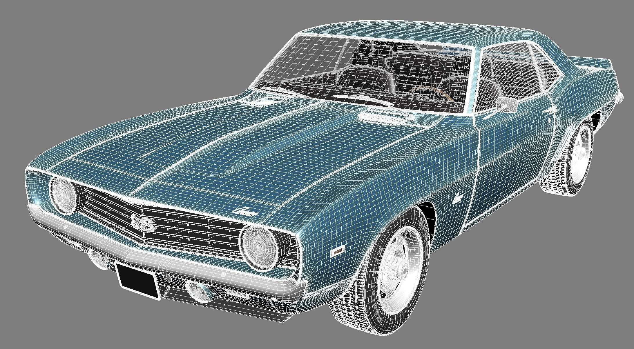 Chevrolet Camaro SS CG 1969 3D model_18