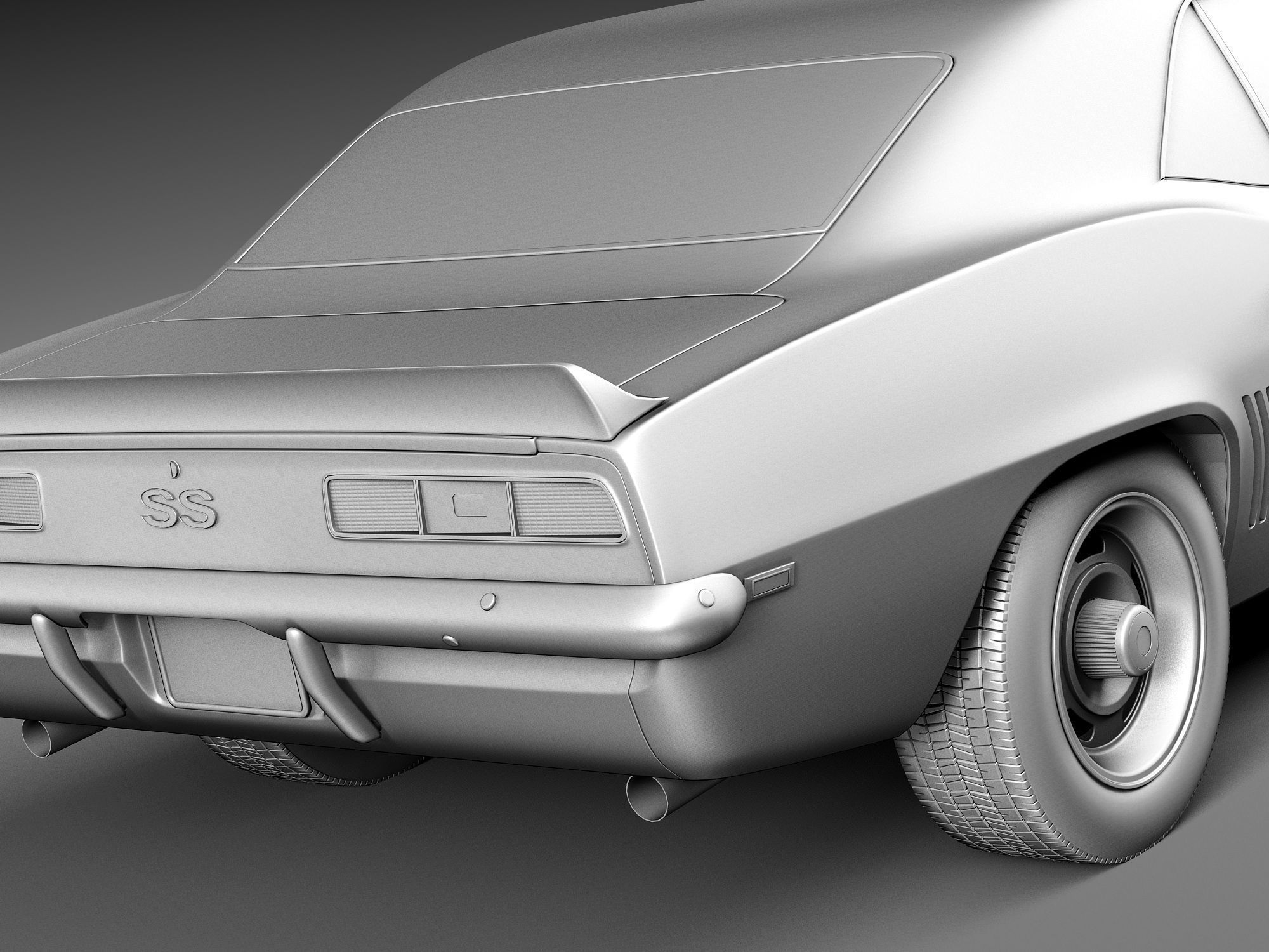 Chevrolet Camaro SS CG 1969 3D model_13