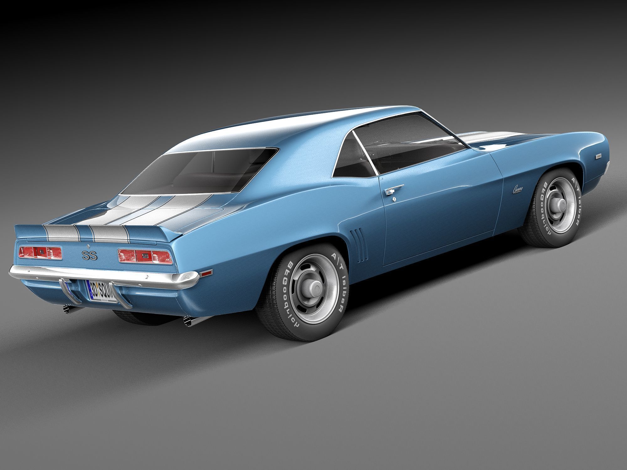 Chevrolet Camaro SS CG 1969 3D model_4
