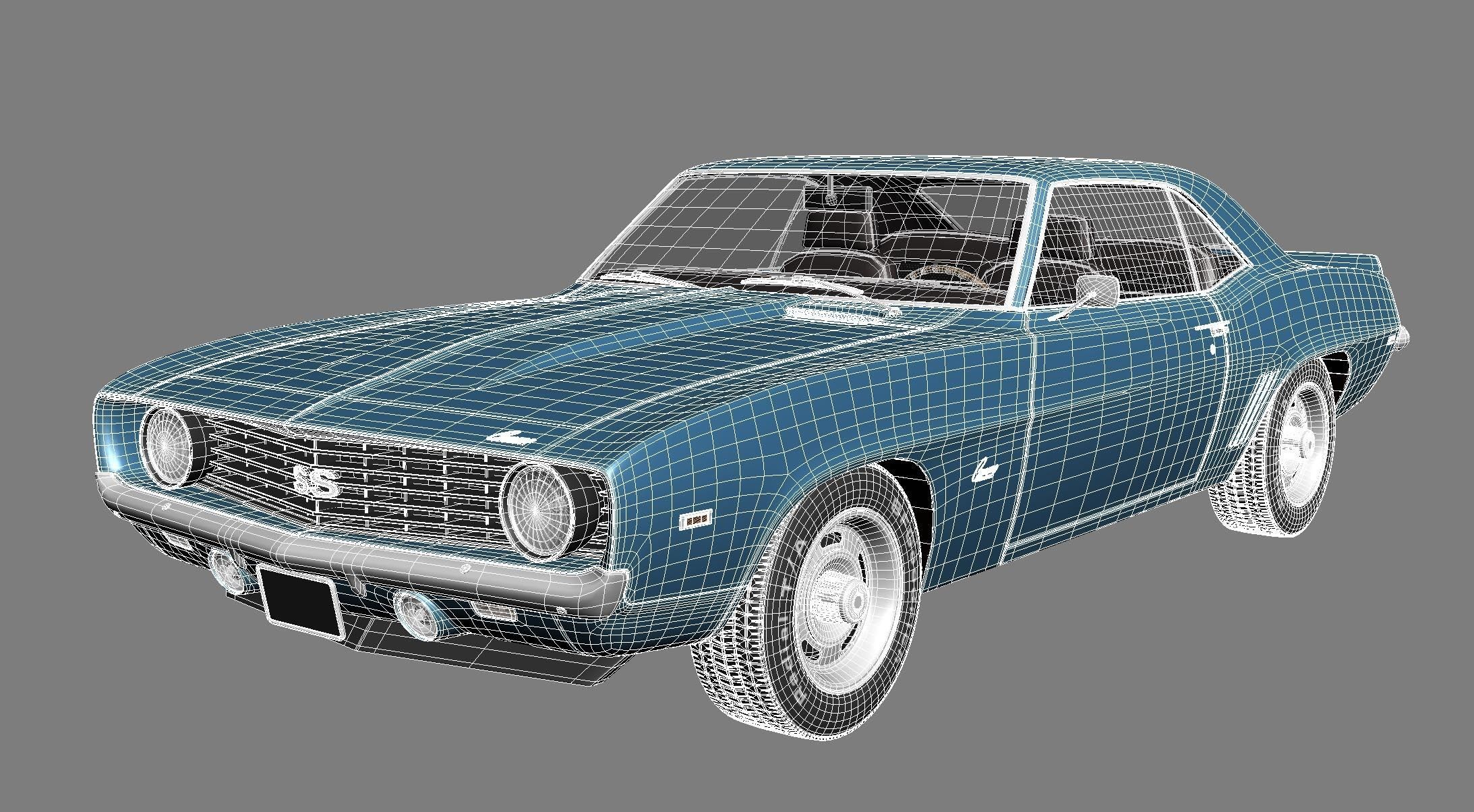 Chevrolet Camaro SS CG 1969 3D model_15