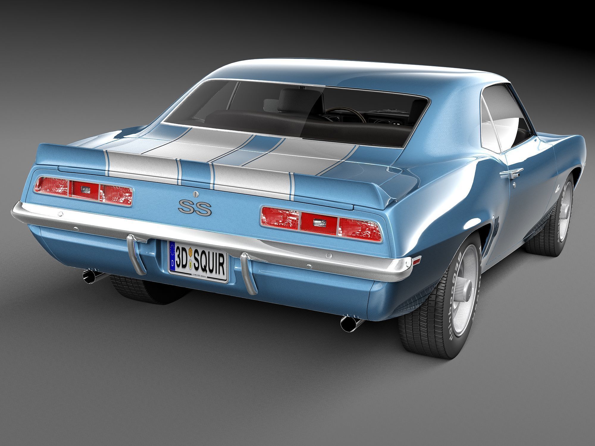 Chevrolet Camaro SS CG 1969 3D model_5