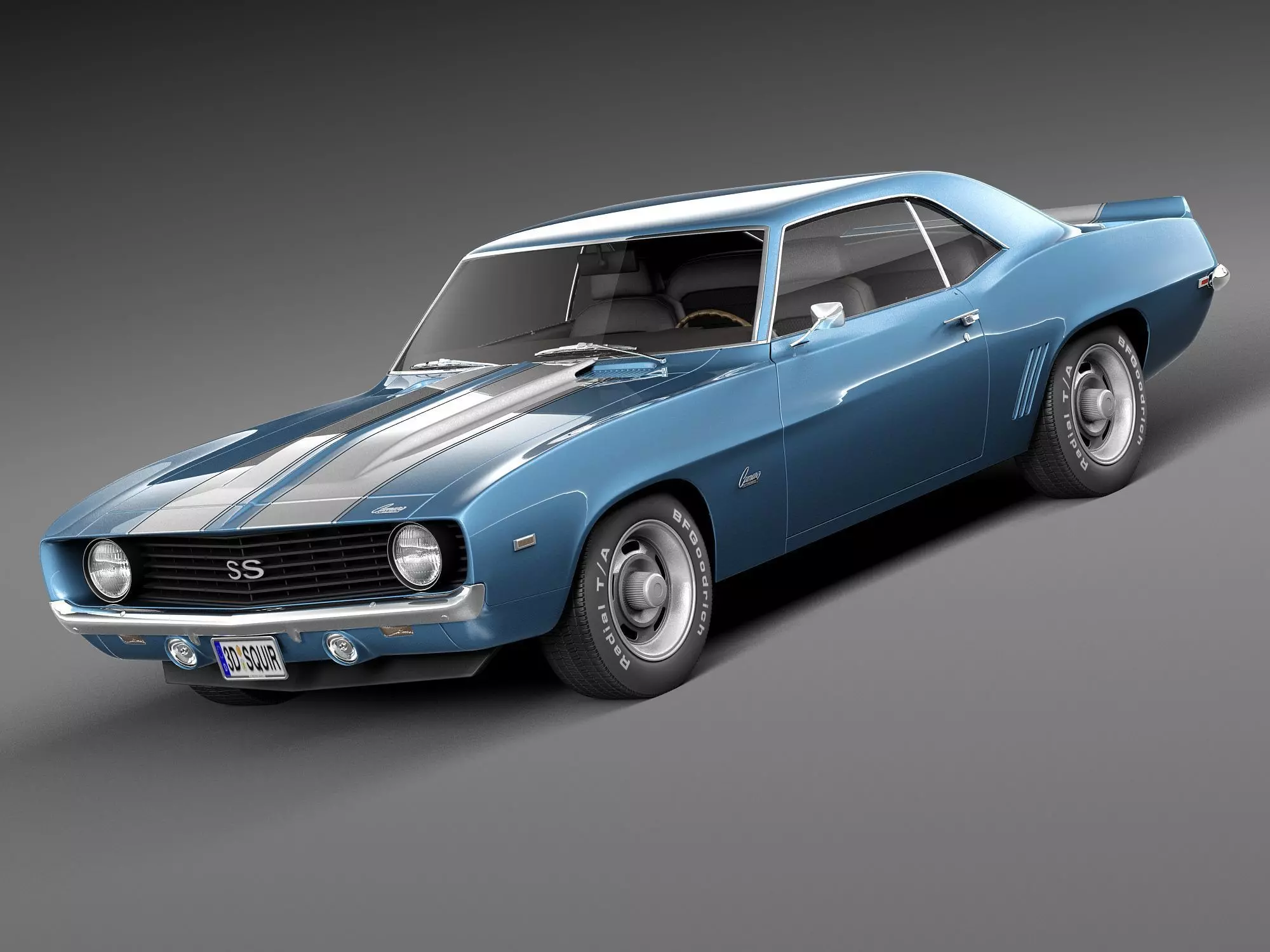 Chevrolet Camaro SS CG 1969 3D model_0