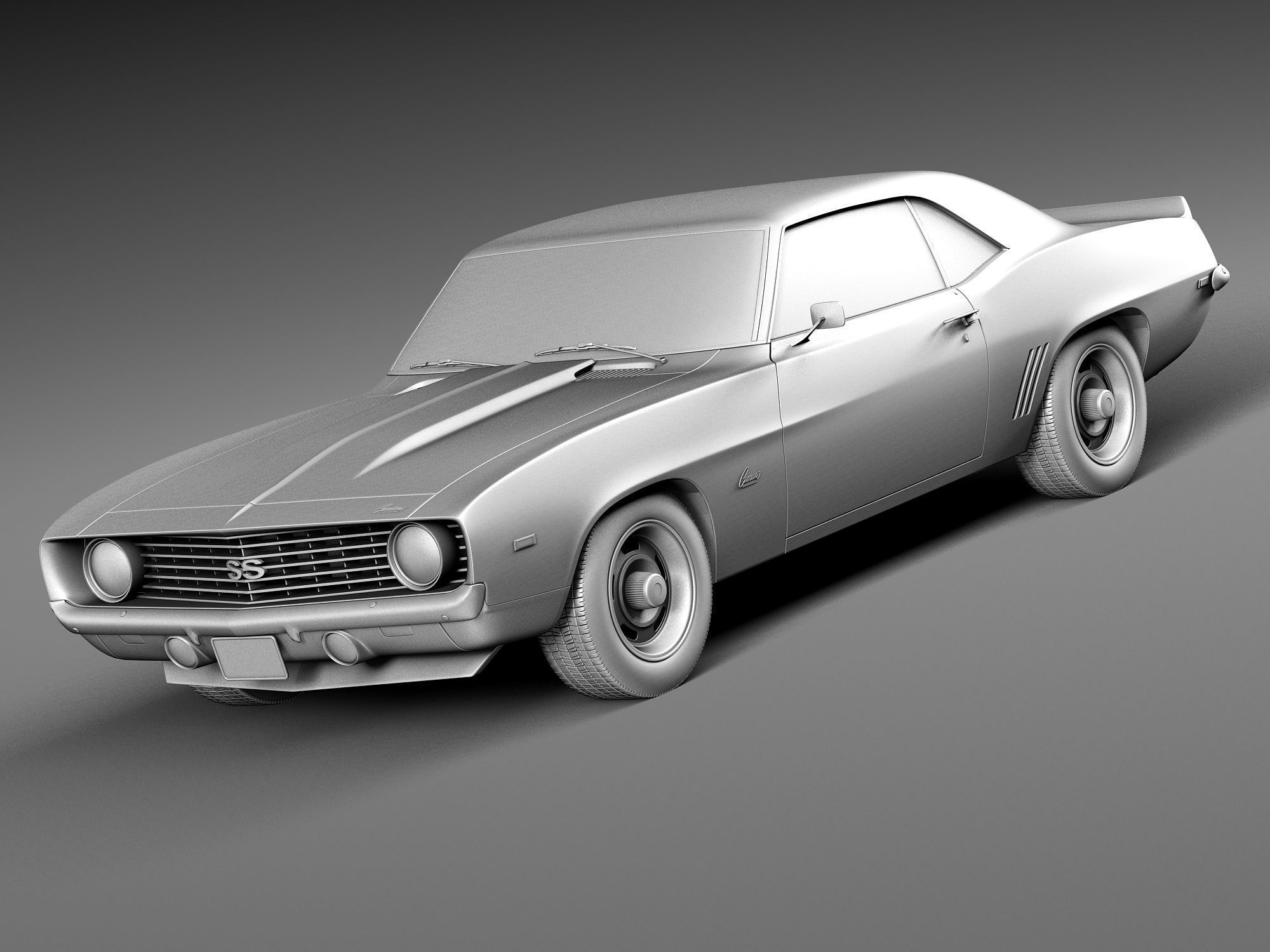 Chevrolet Camaro SS CG 1969 3D model_11