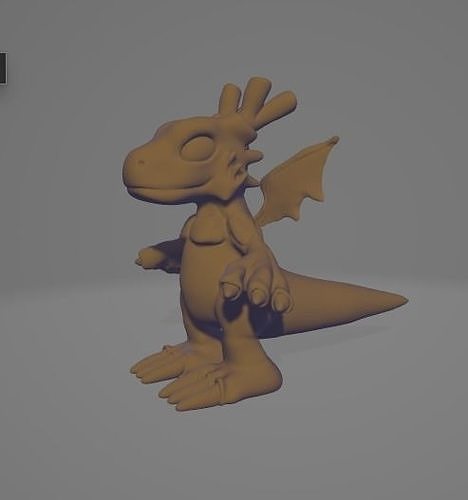 Dracomon 3D dragon Low-poly 3D print model