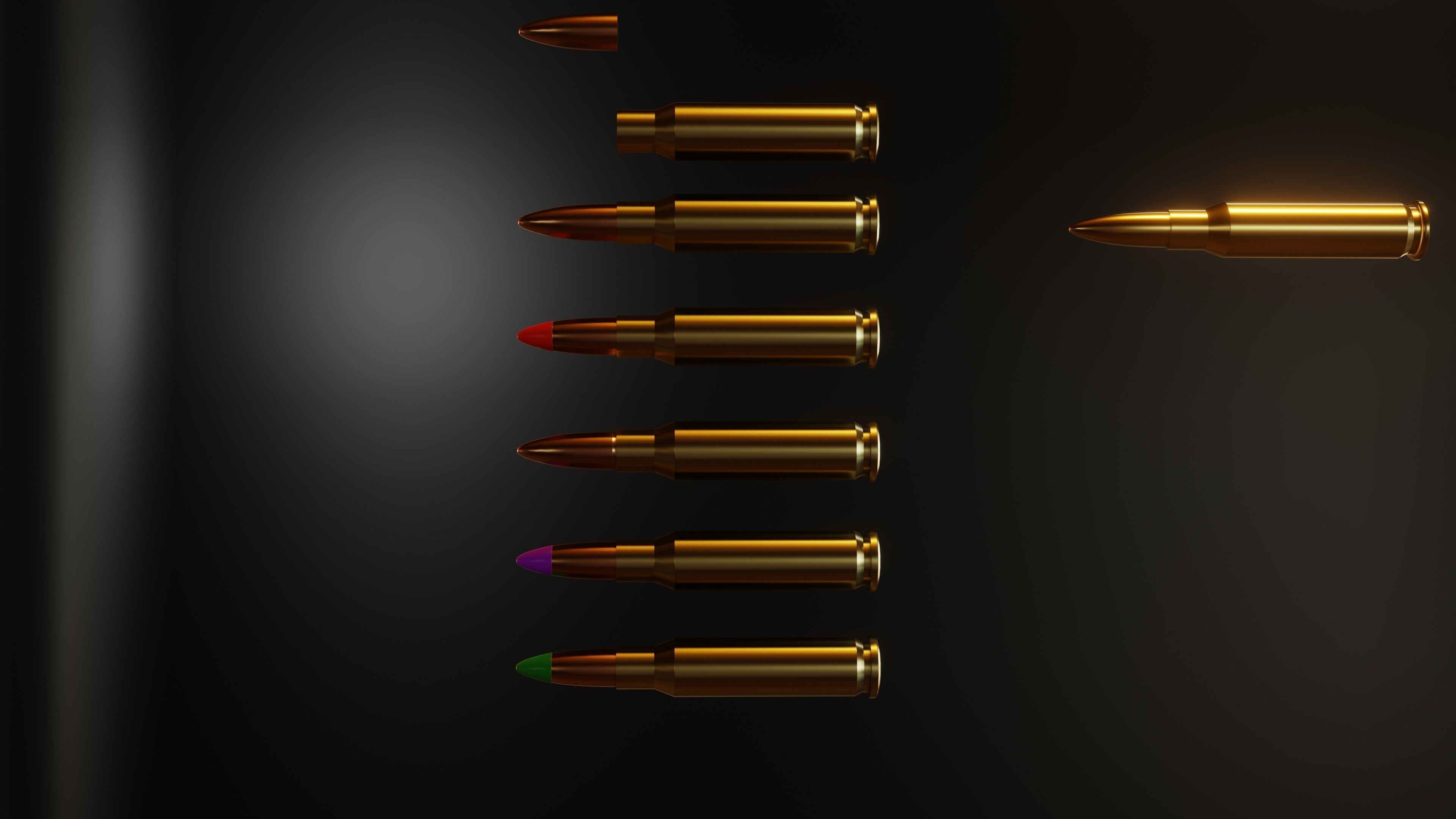 FN SCAR Heavy Mk17 Custom Joker  theme and five type of bullet Low-poly 3D model_6