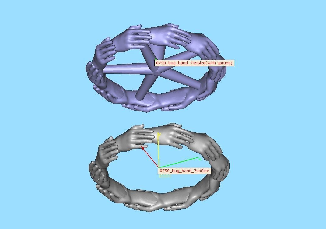 Hands Band Ring Own design Wedding Band 7US size 3D print model_18