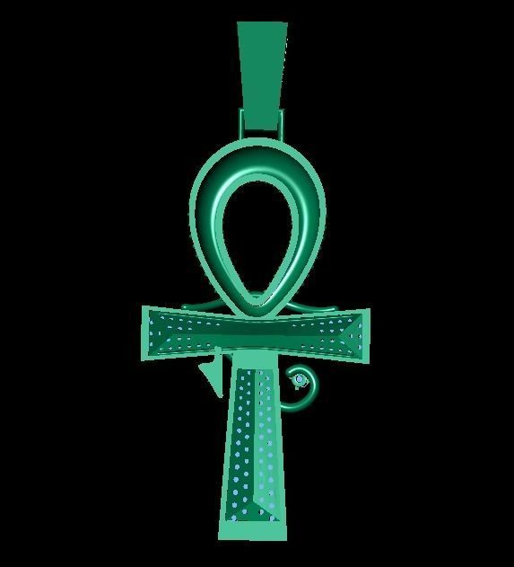 ankh cross with eye of horus pendant 3D print model_14