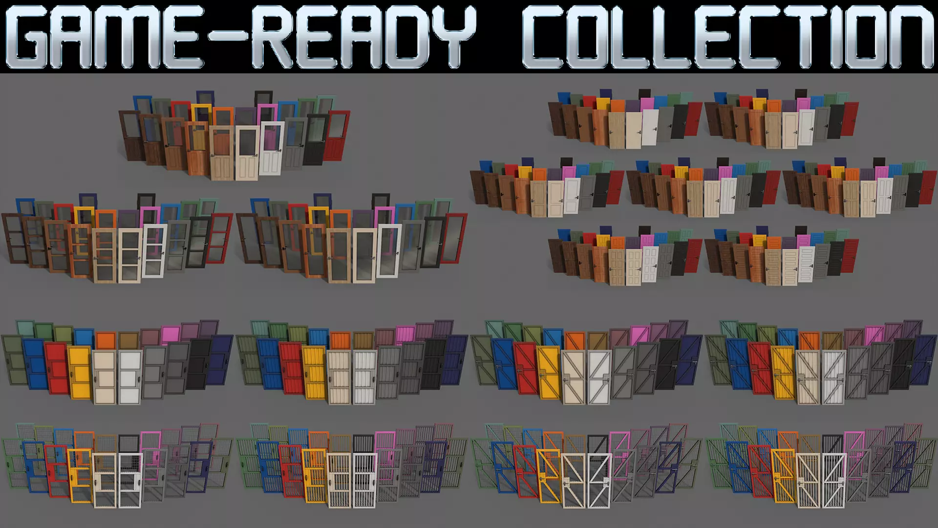 PBR Doors 3D Model Collection_0