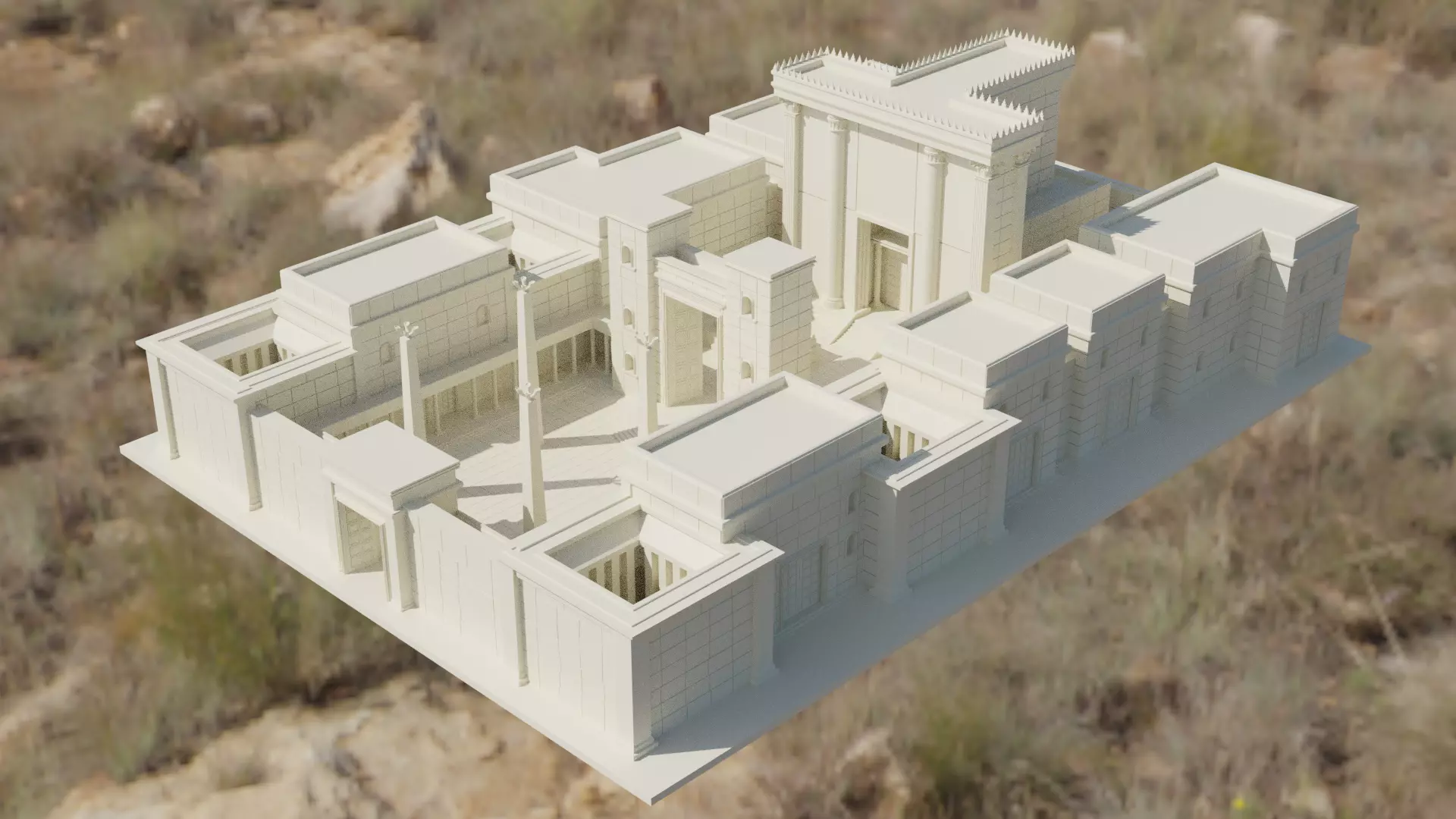Herods Temple 3D print model