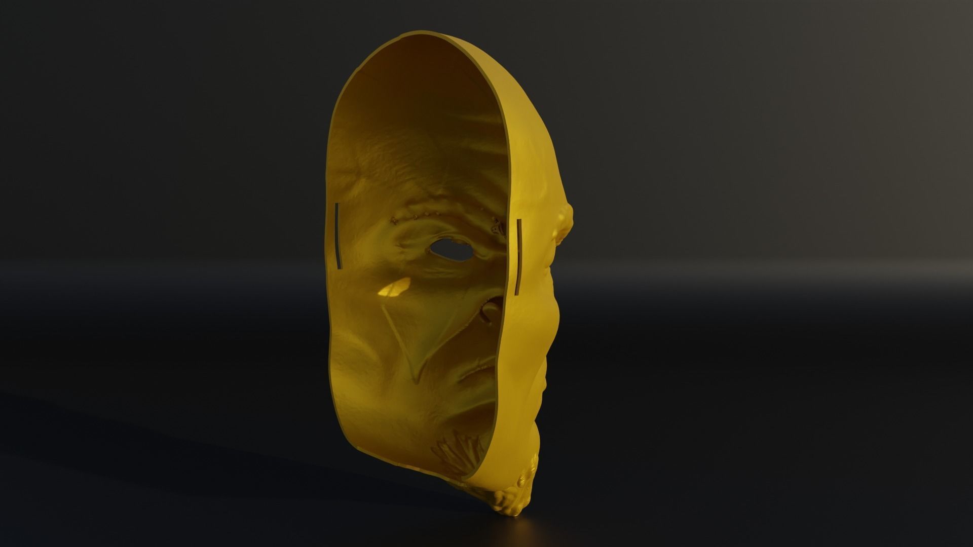 Kratos The God Of War Face Mask 3D print model_13
