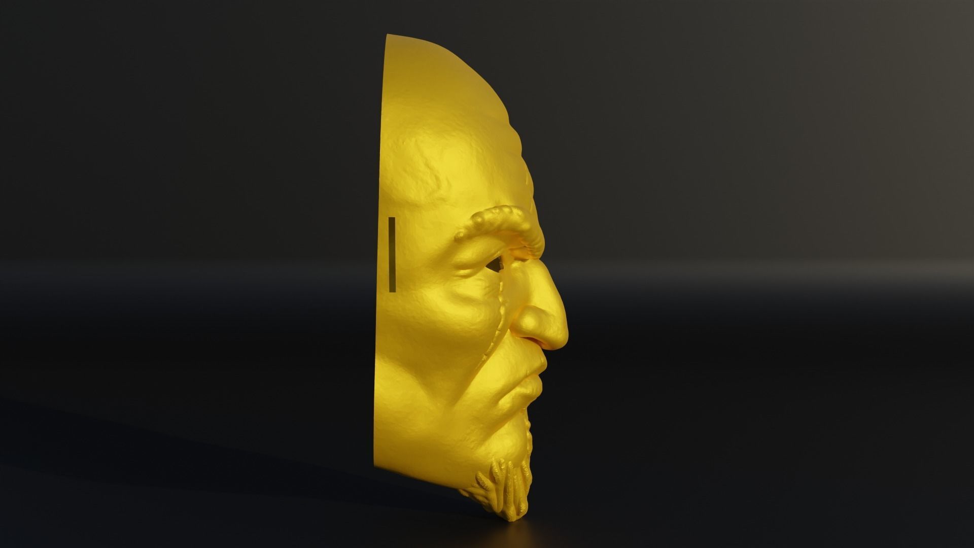 Kratos The God Of War Face Mask 3D print model_7