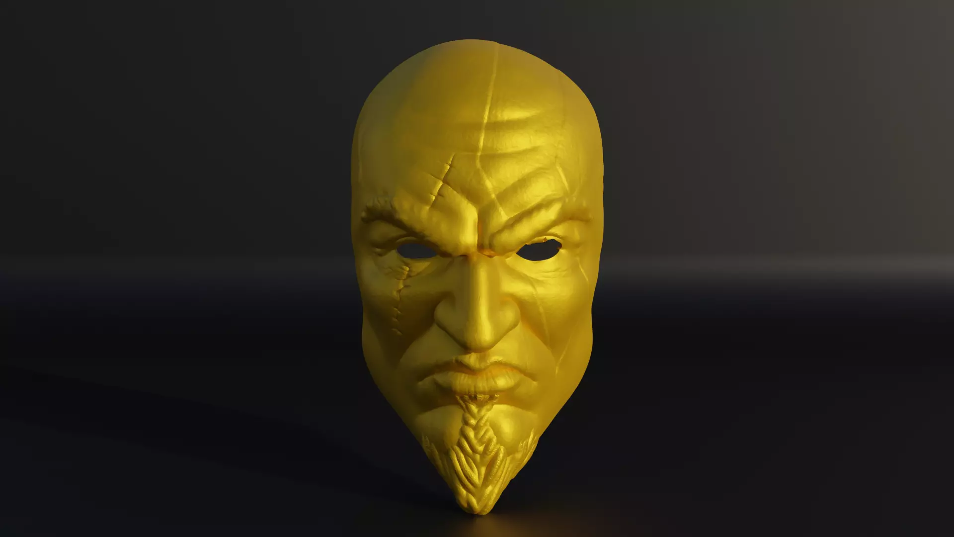 Kratos The God Of War Face Mask 3D print model_0