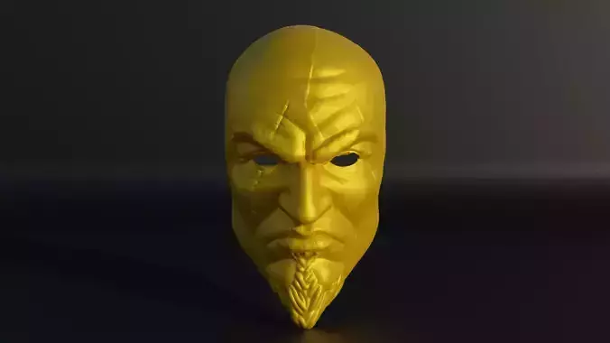 Kratos The God Of War Face Mask 3D print model