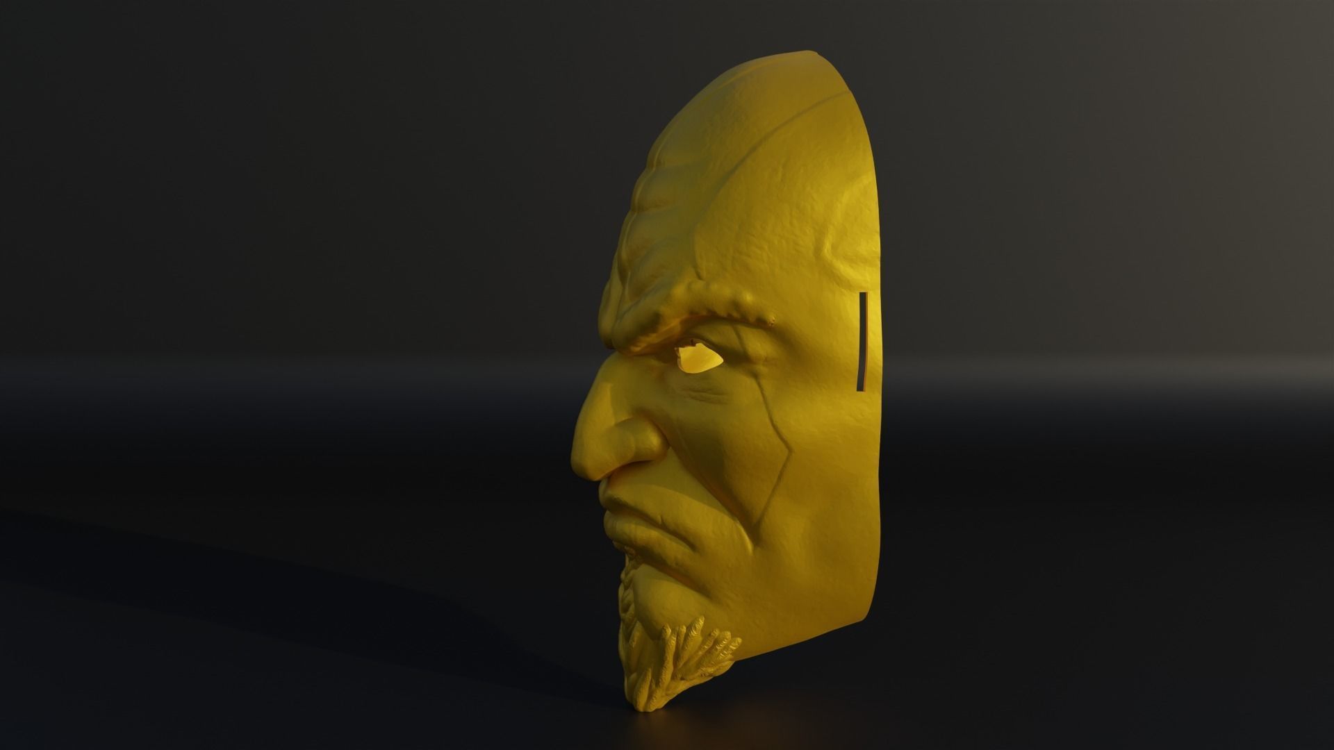 Kratos The God Of War Face Mask 3D print model_10