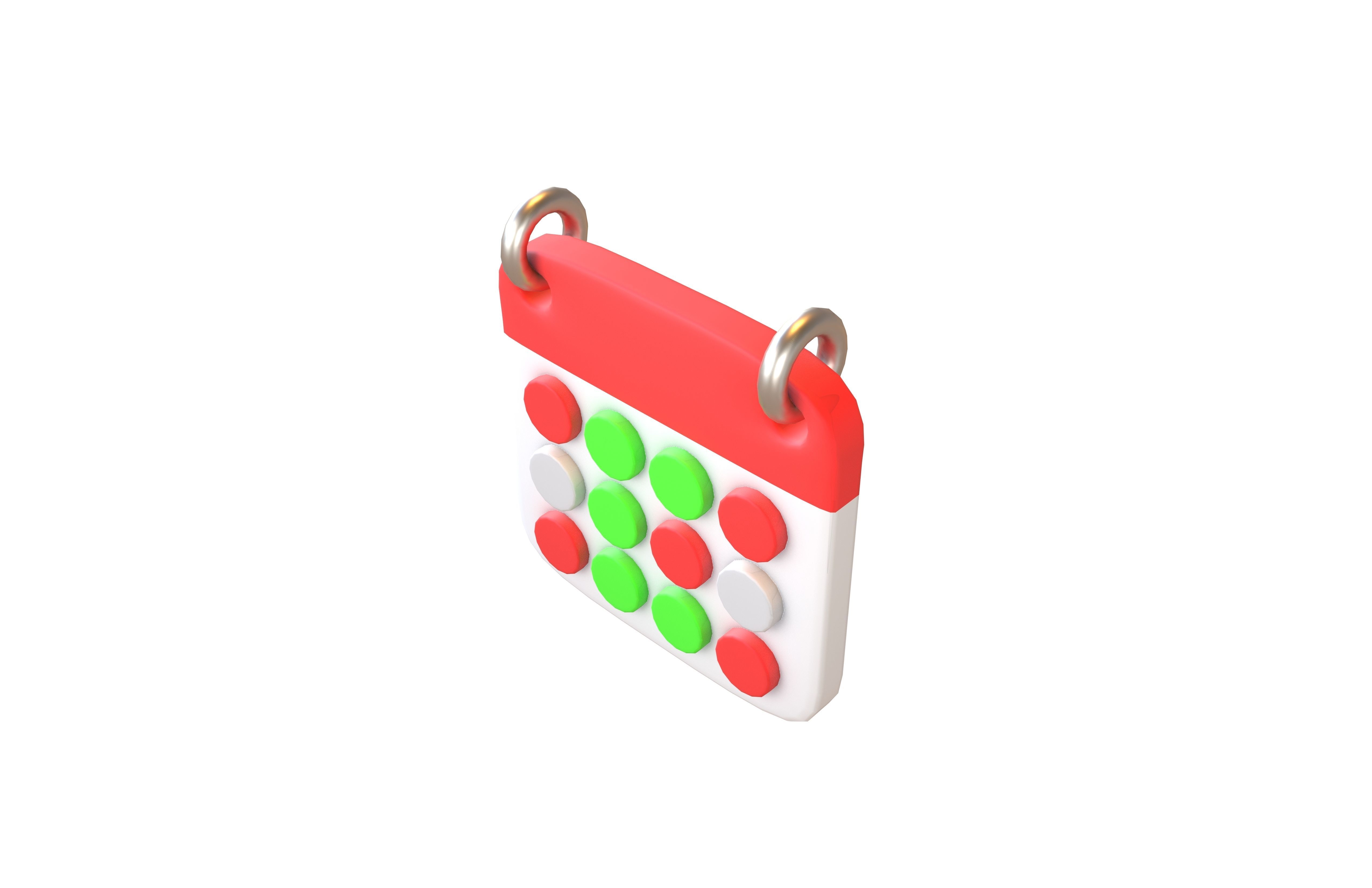 Calendar Icon v1 002 Low-poly 3D model_2