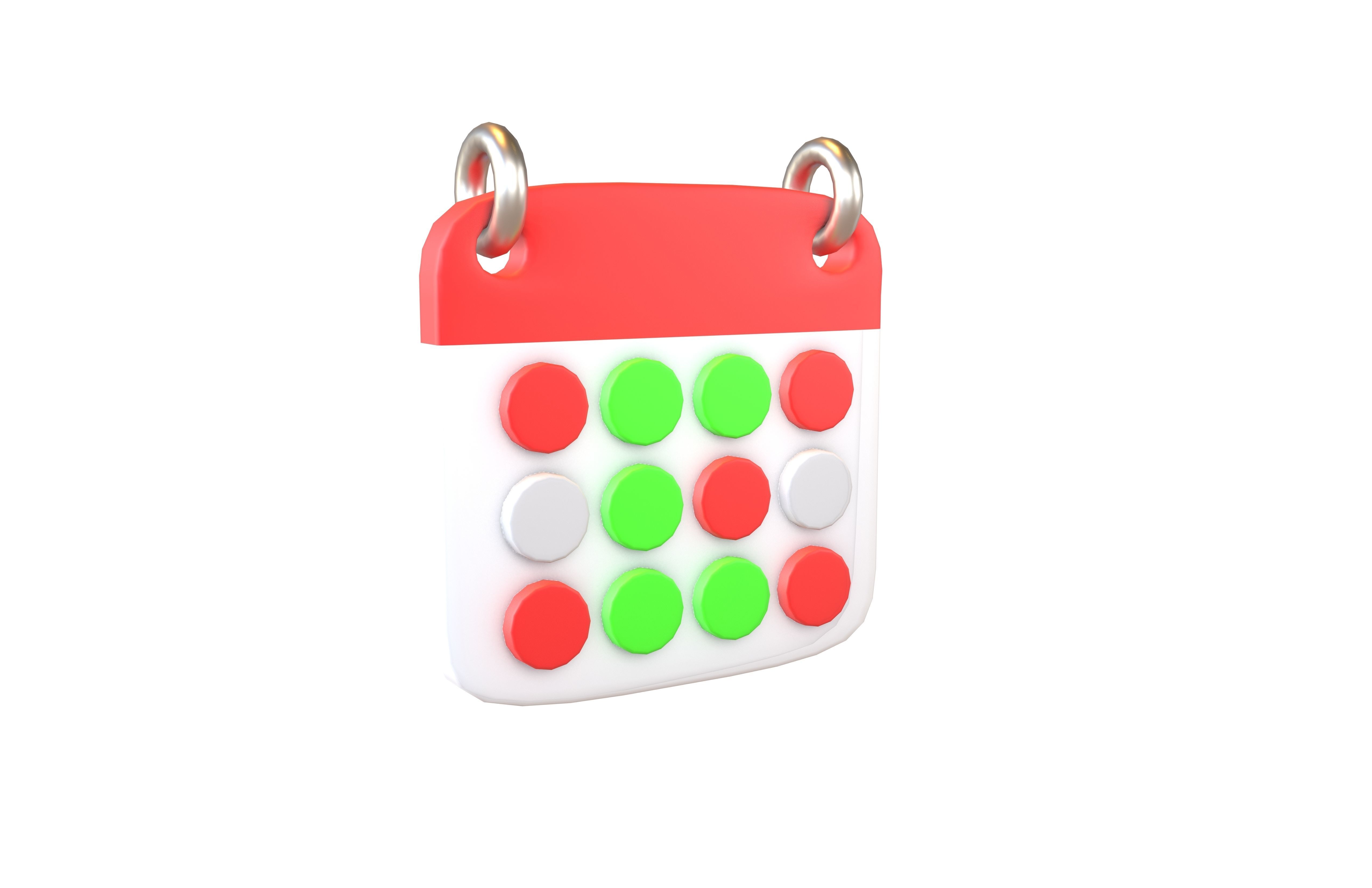 Calendar Icon v1 002 Low-poly 3D model_1