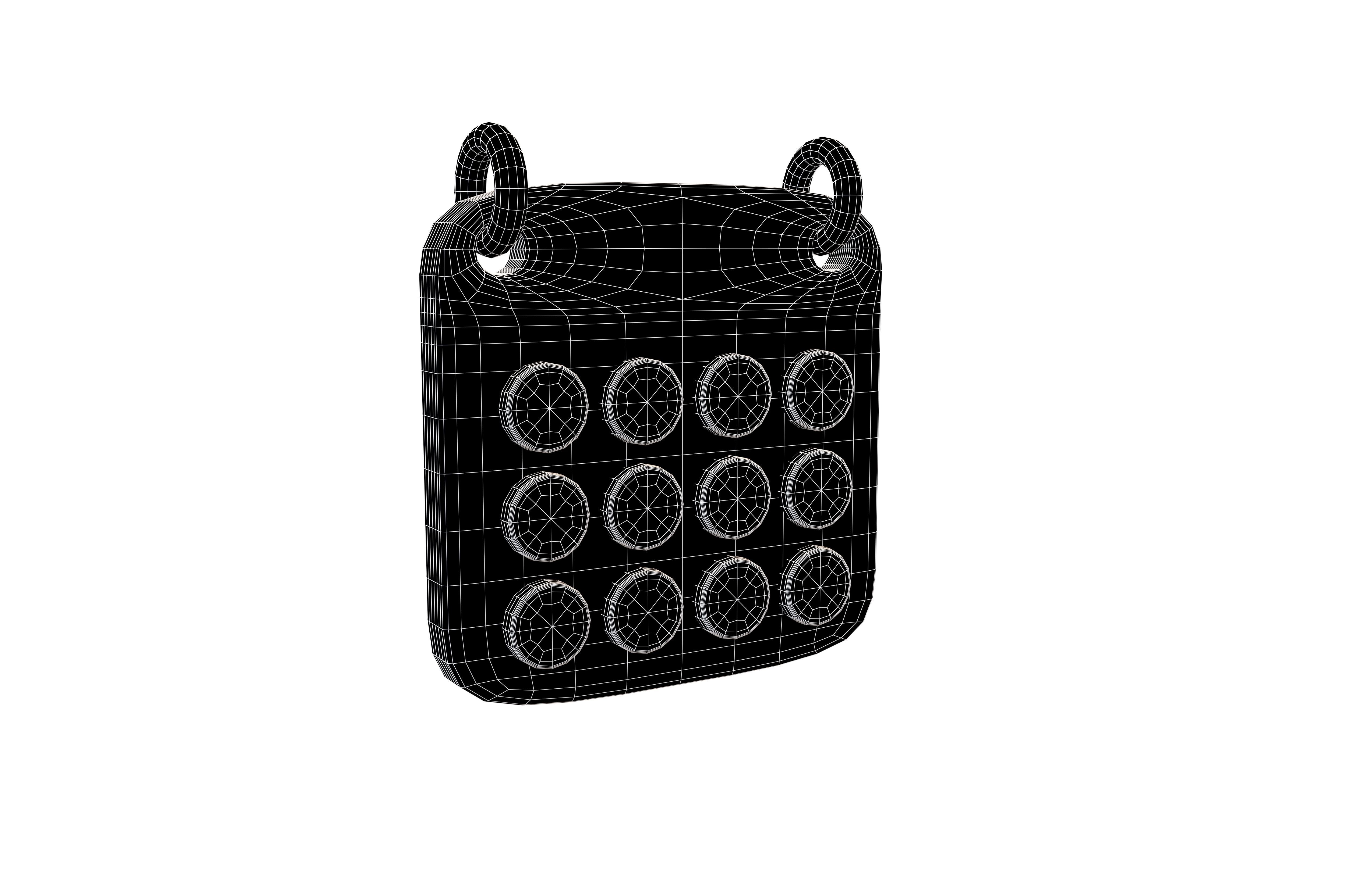 Calendar Icon v1 002 Low-poly 3D model_5