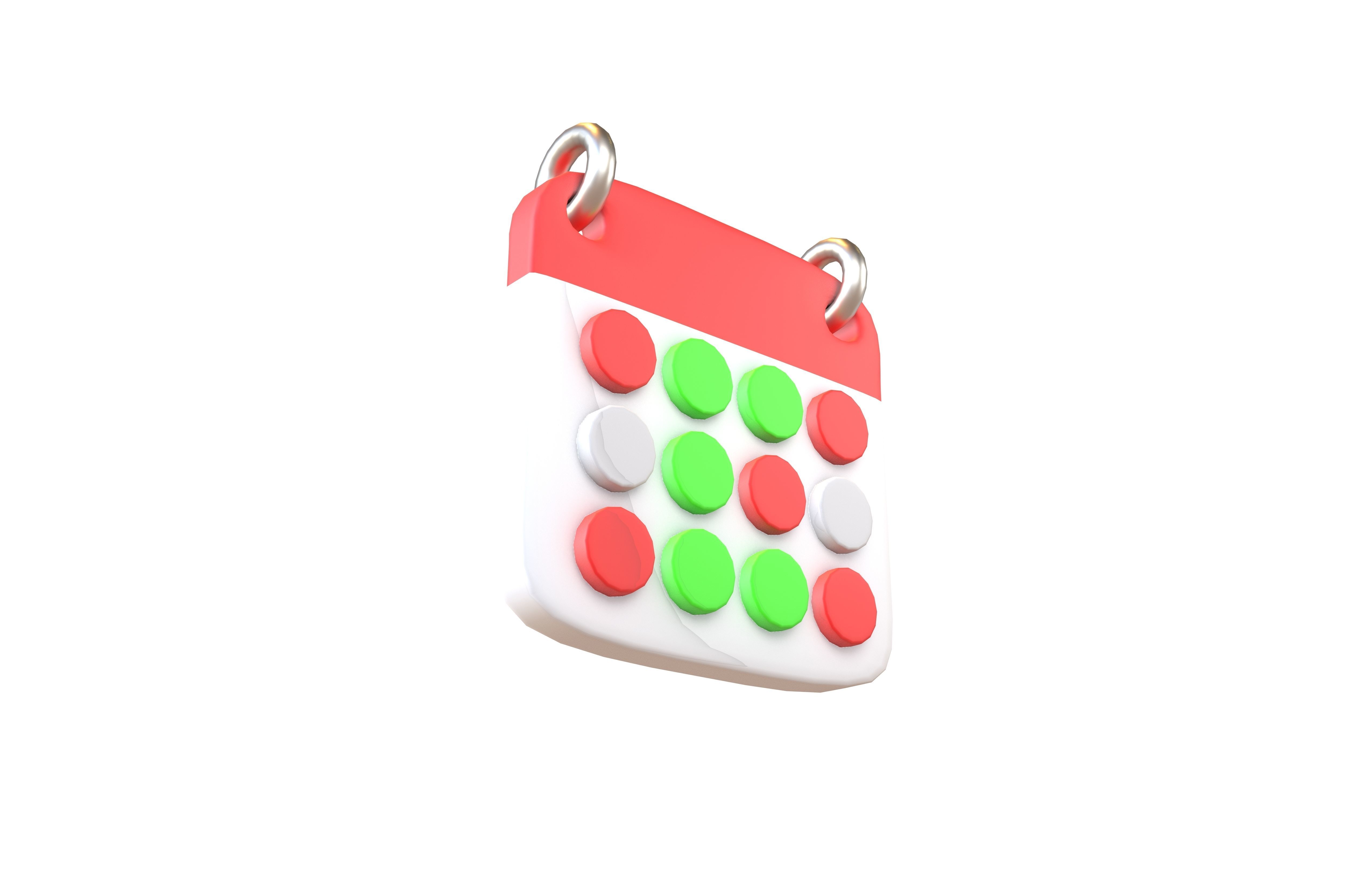 Calendar Icon v1 002 Low-poly 3D model_3