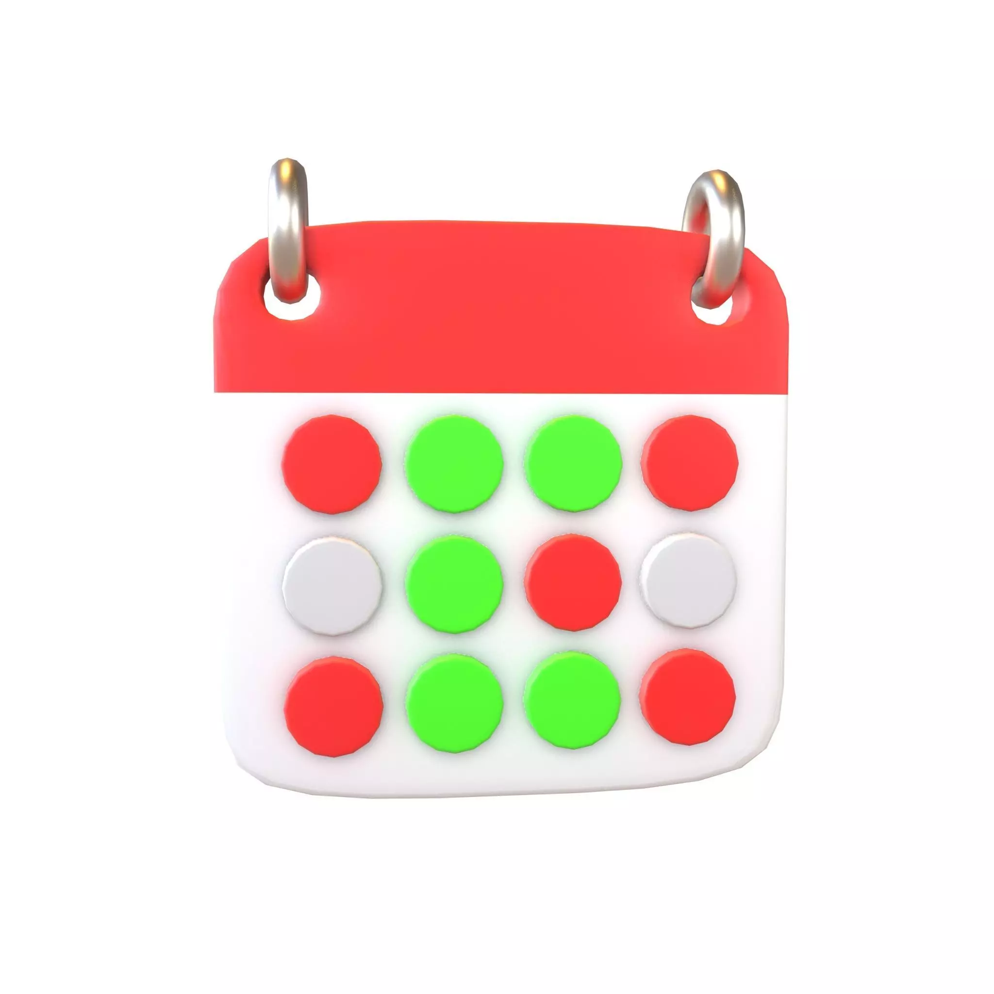 Calendar Icon v1 002 Low-poly 3D model_0
