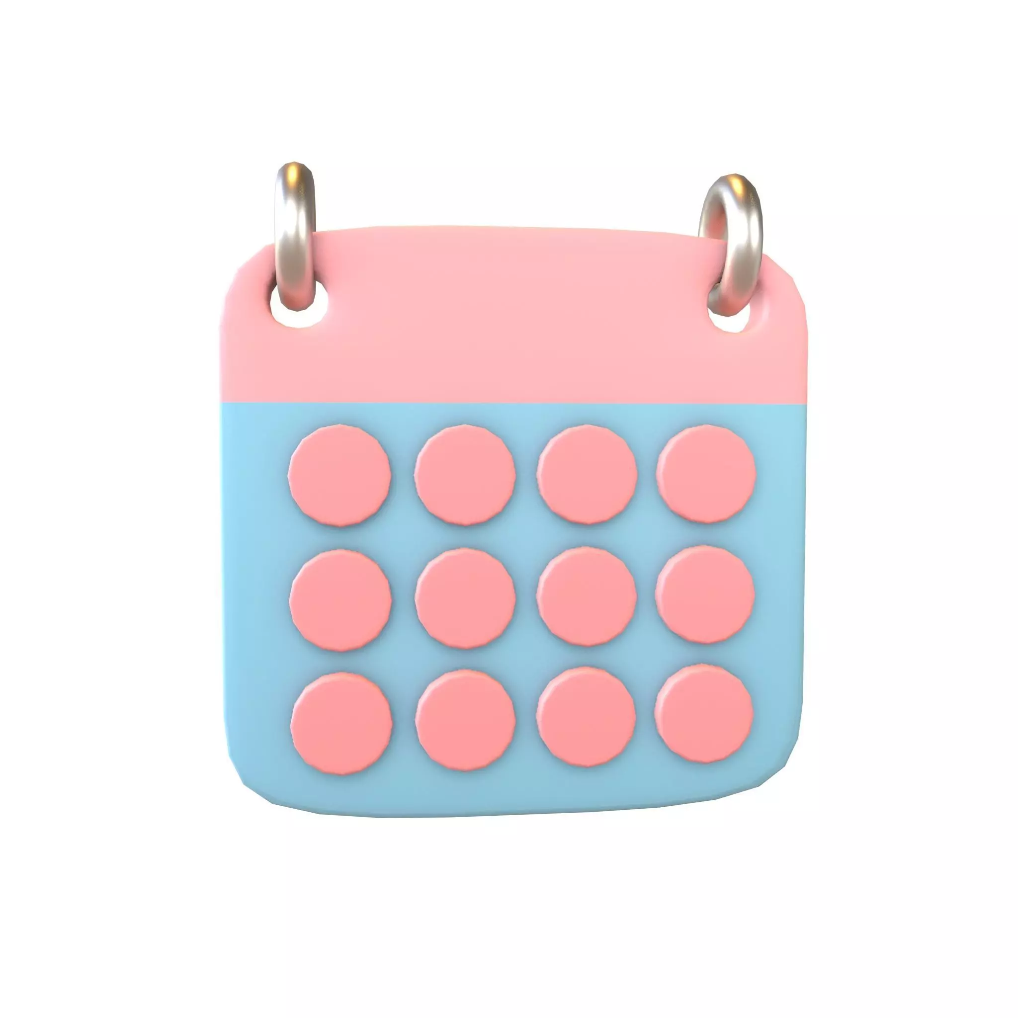 Calendar Icon v1 004 Low-poly 3D model_0