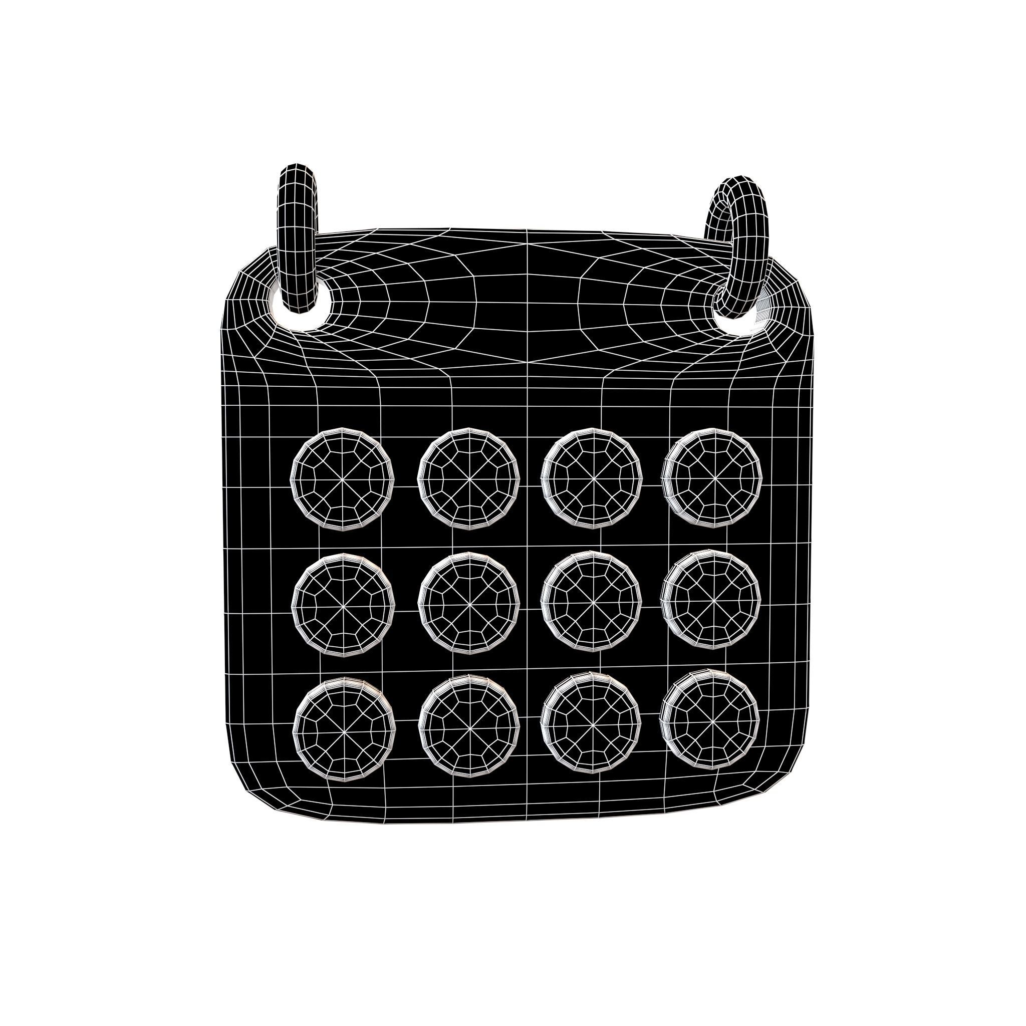 Calendar Icon v1 004 Low-poly 3D model_4