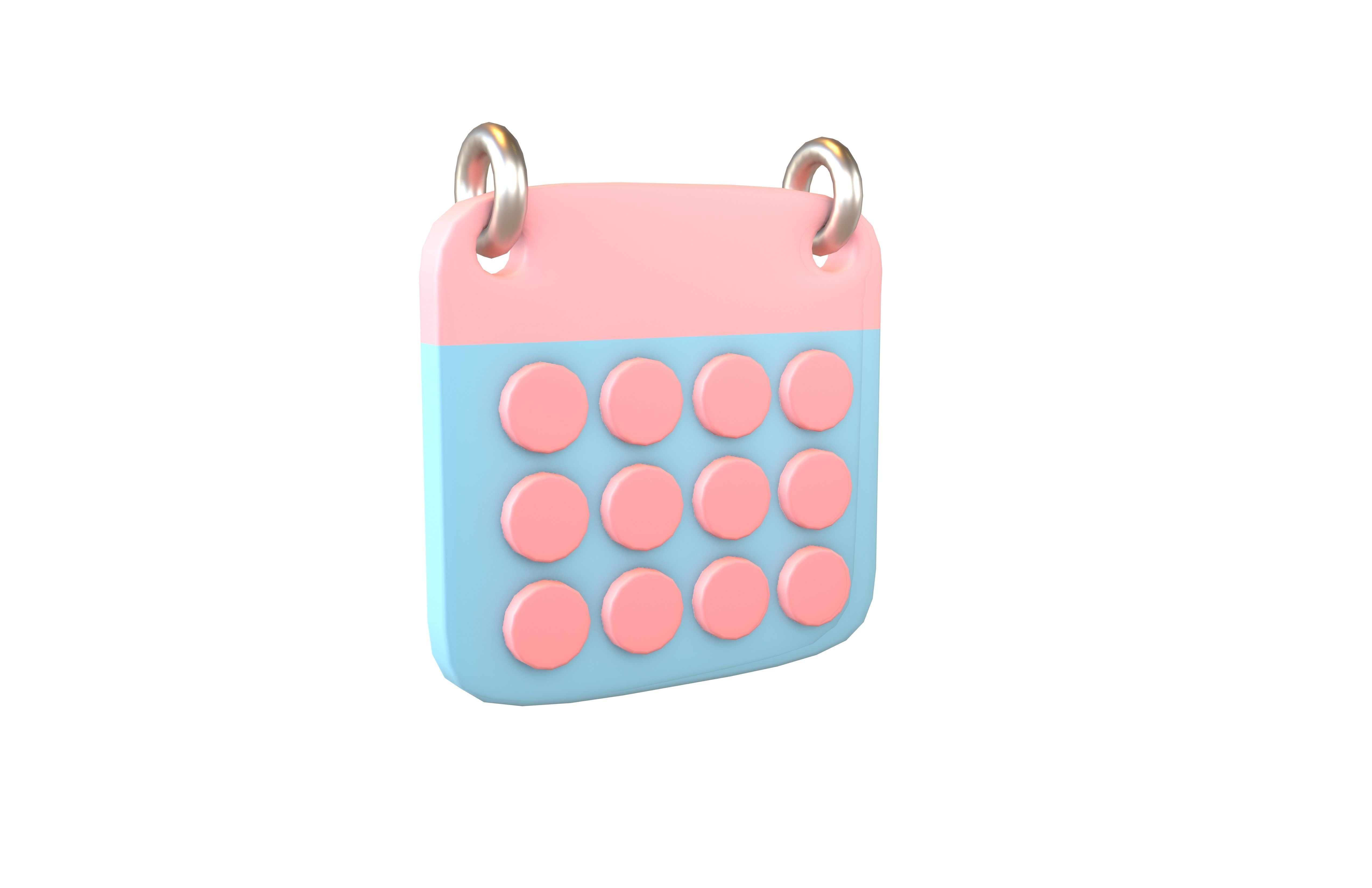Calendar Icon v1 004 Low-poly 3D model_1