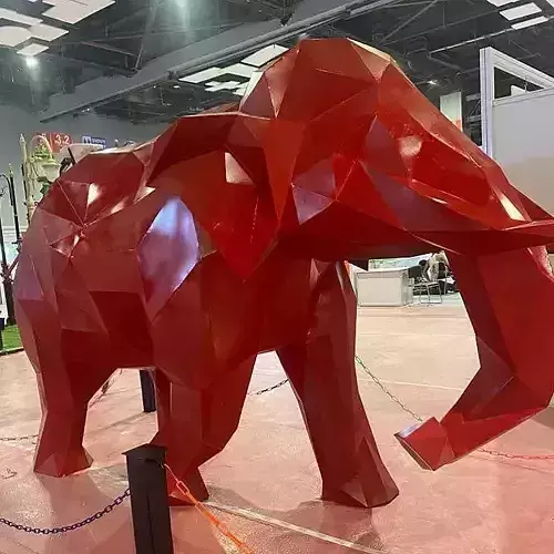 Elephant Digital plan for DIY metal welding a low poly 3d model