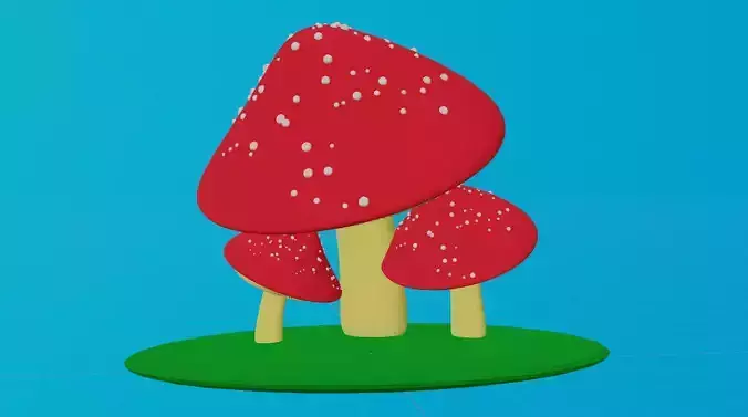 cogumelo three mushrooms on field