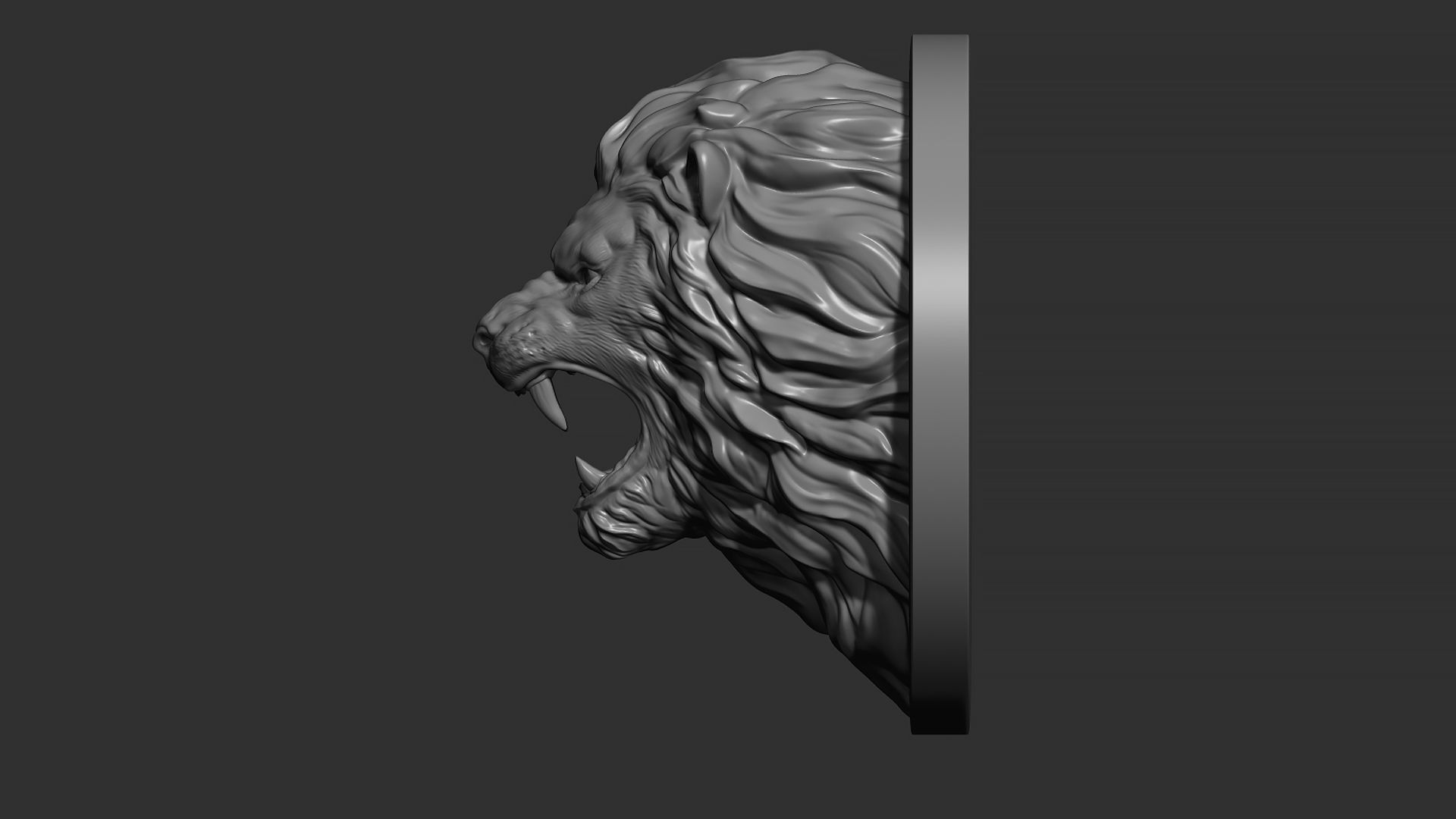 Lion Face Head 3D print model_3