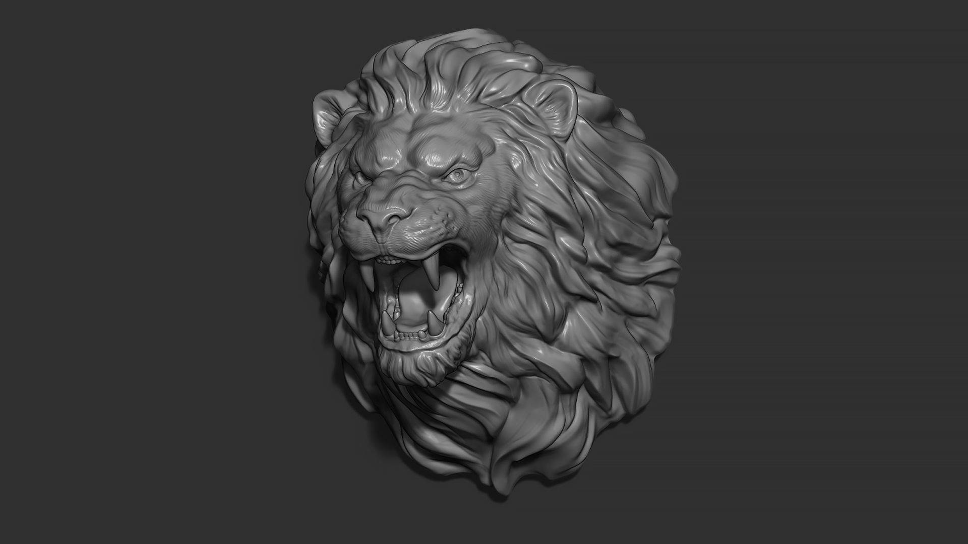Lion Face Head 3D print model_6